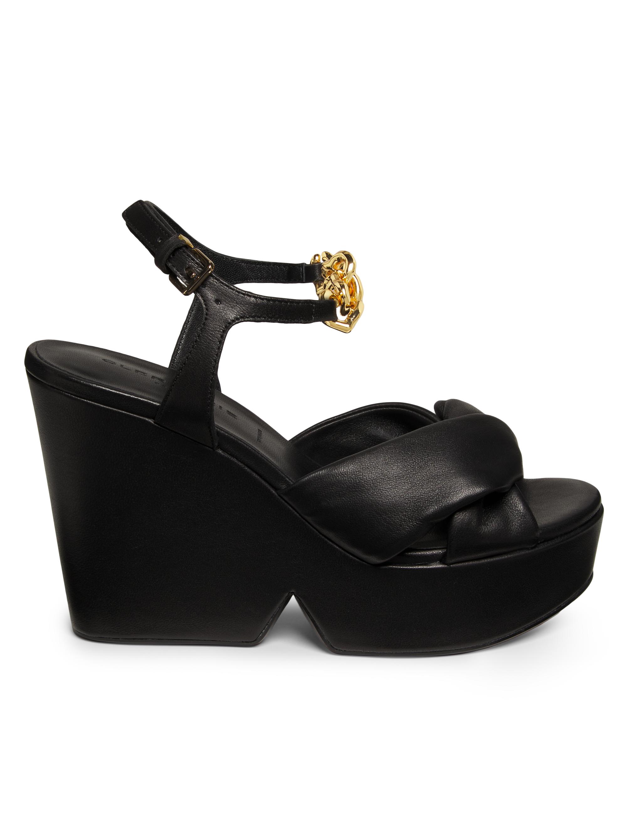 Clergerie Women's Deary Leather Platform Sandals - Black