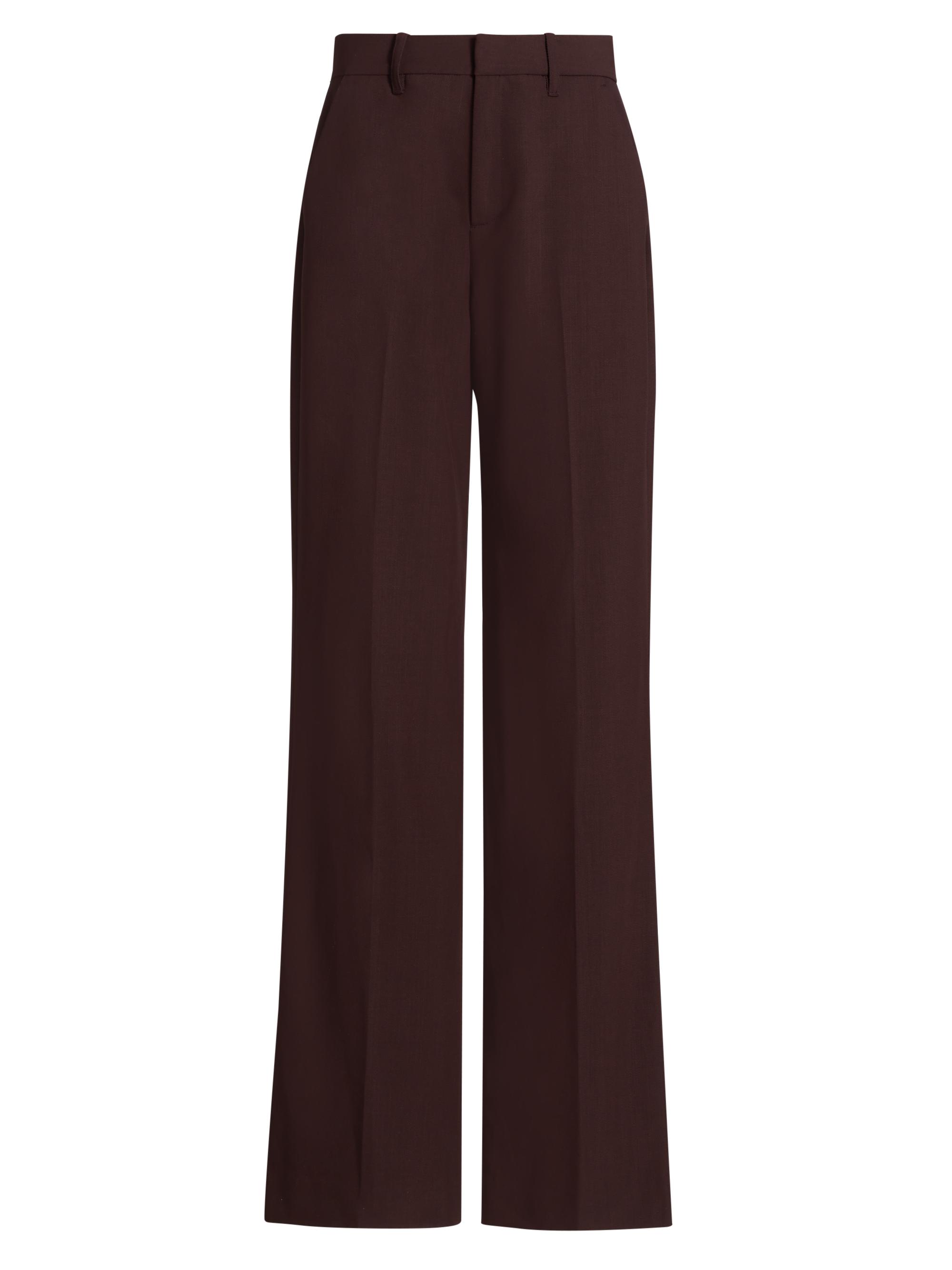 A.L.C. Women's Hirsh Wool-Blend Straight-Leg Pants - Chocolate Plum
