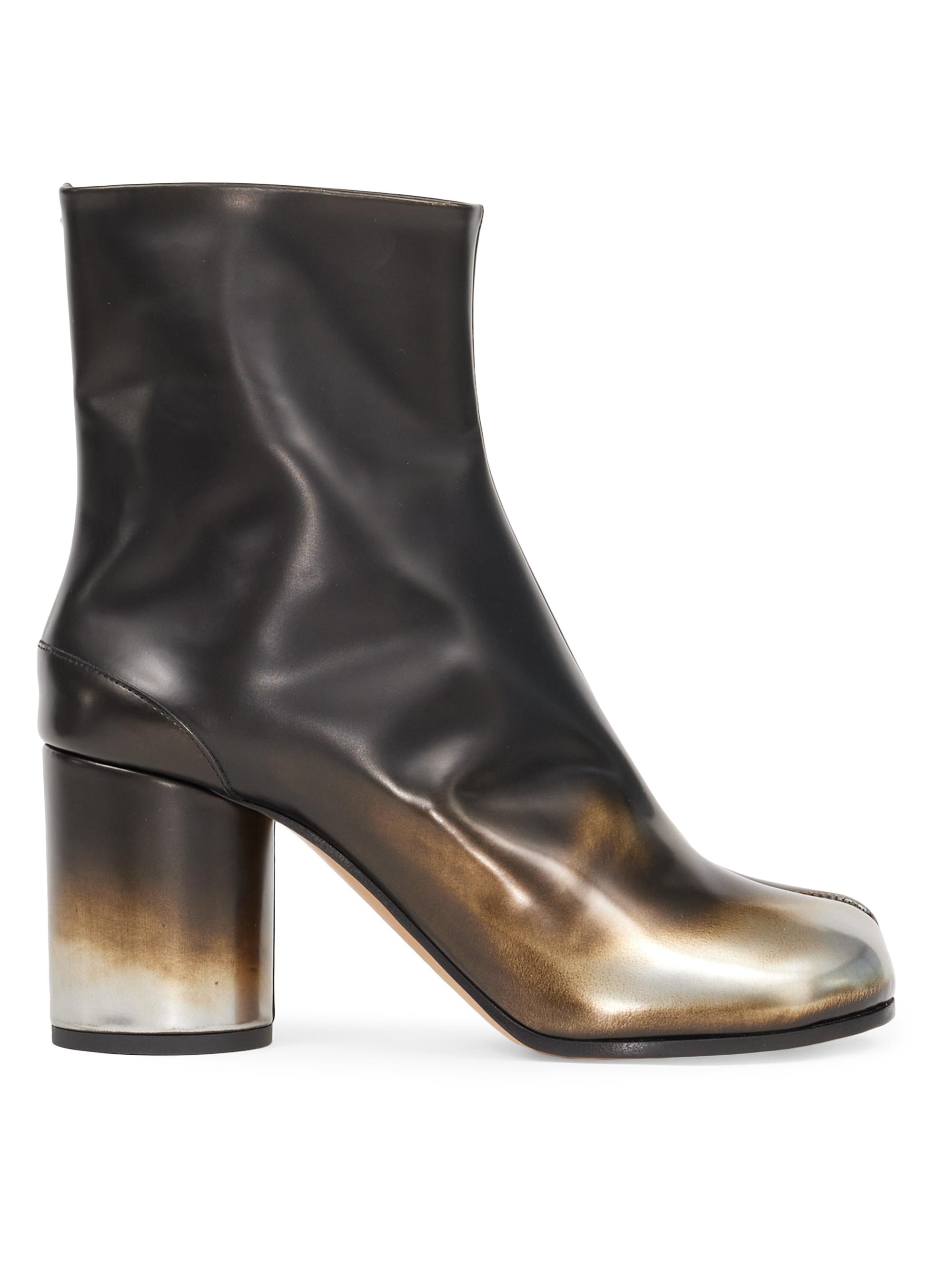 Shop Maison Margiela Tabi 75MM Nappa Leather Ankle Boots | Saks 