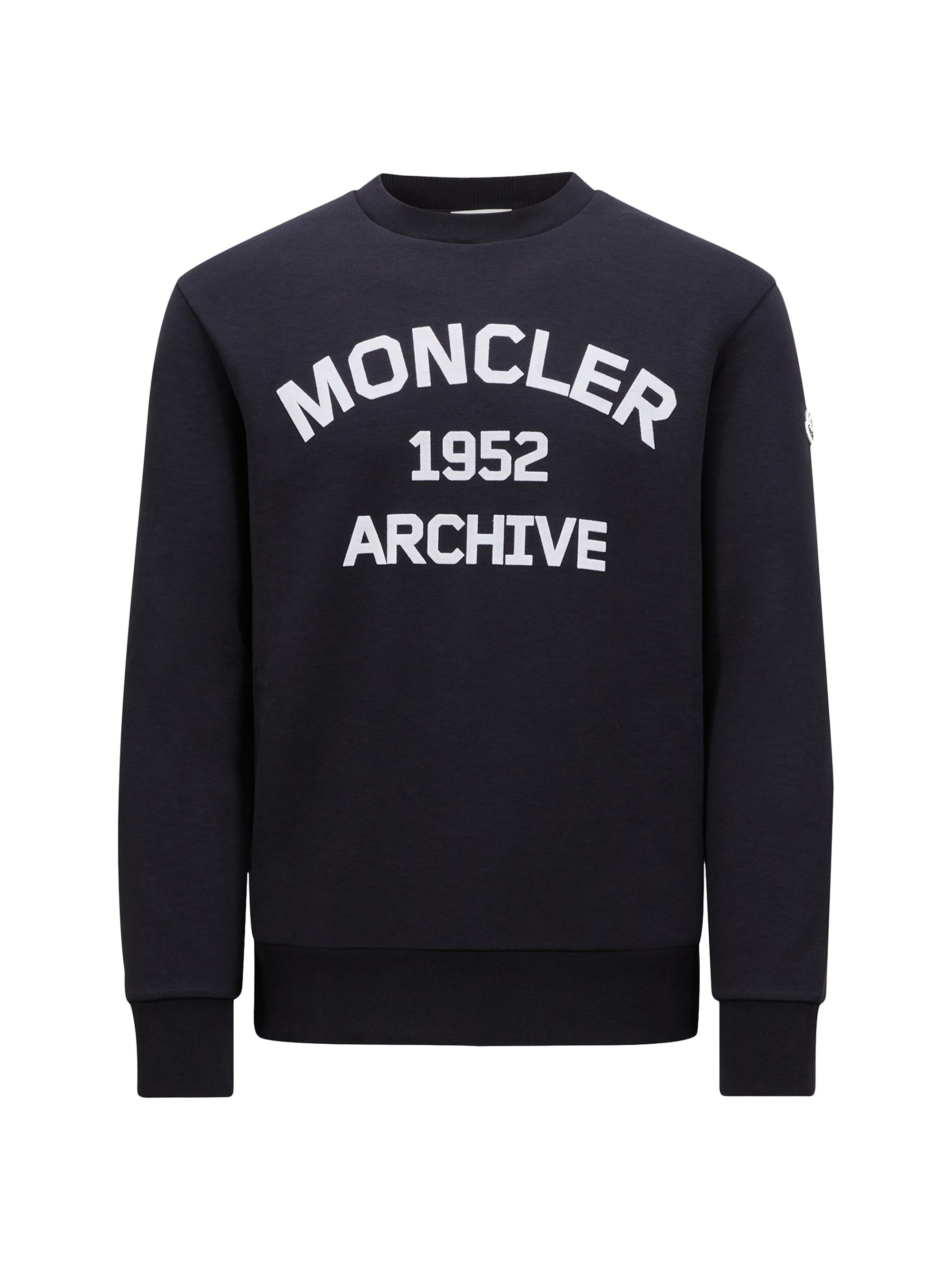 Moncler Men's Cotton Graphic Crewneck Sweatshirt - Night Blue