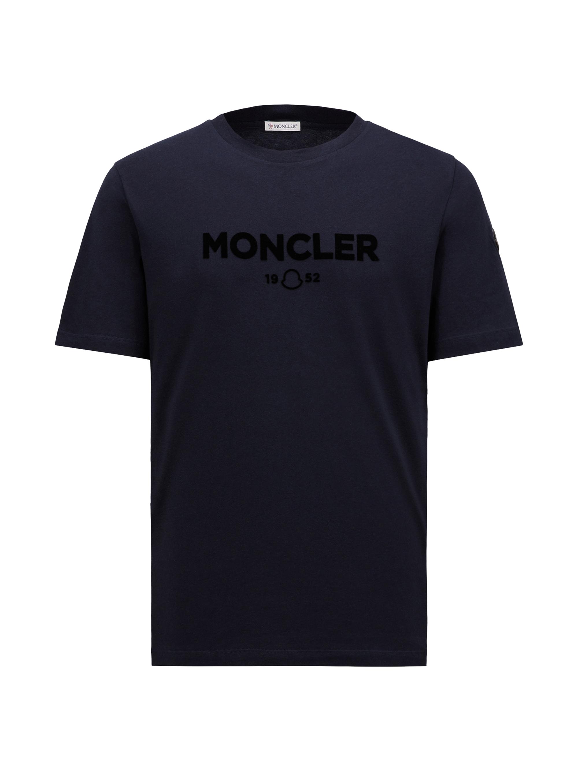 Moncler Men's Short Sleeve Logo T-Shirt - Blue