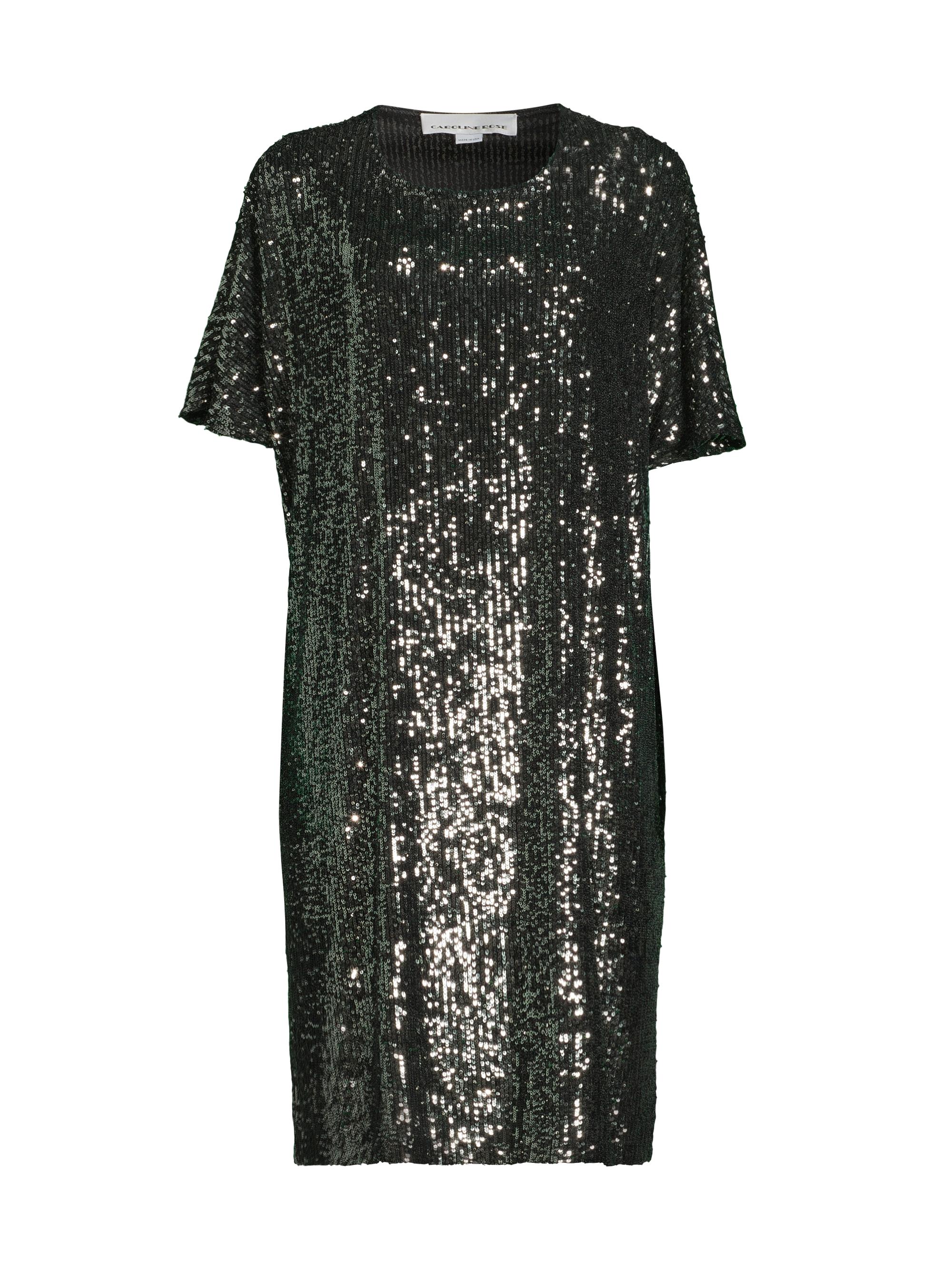 Caroline Rose Women's Sequined Caftan Midi-Dress - Black Black