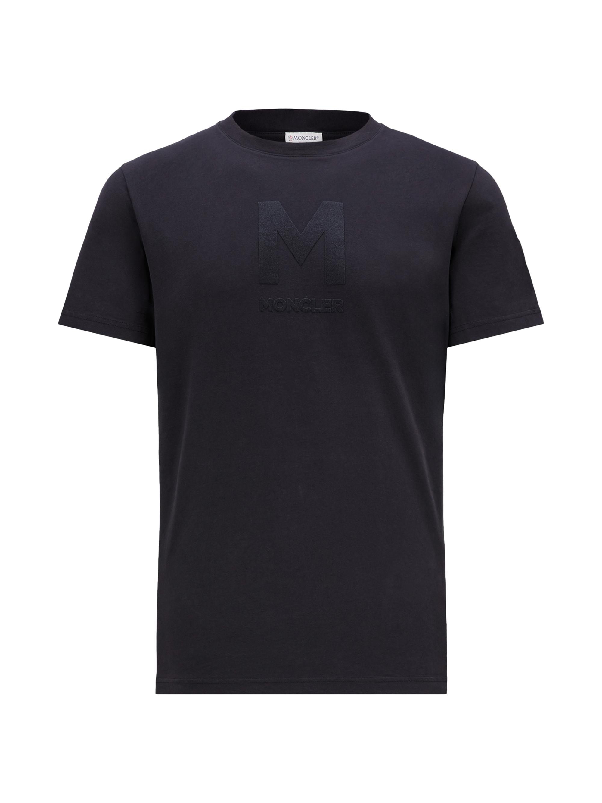 Moncler Men's Short Sleeve Logo T-Shirt - Blue