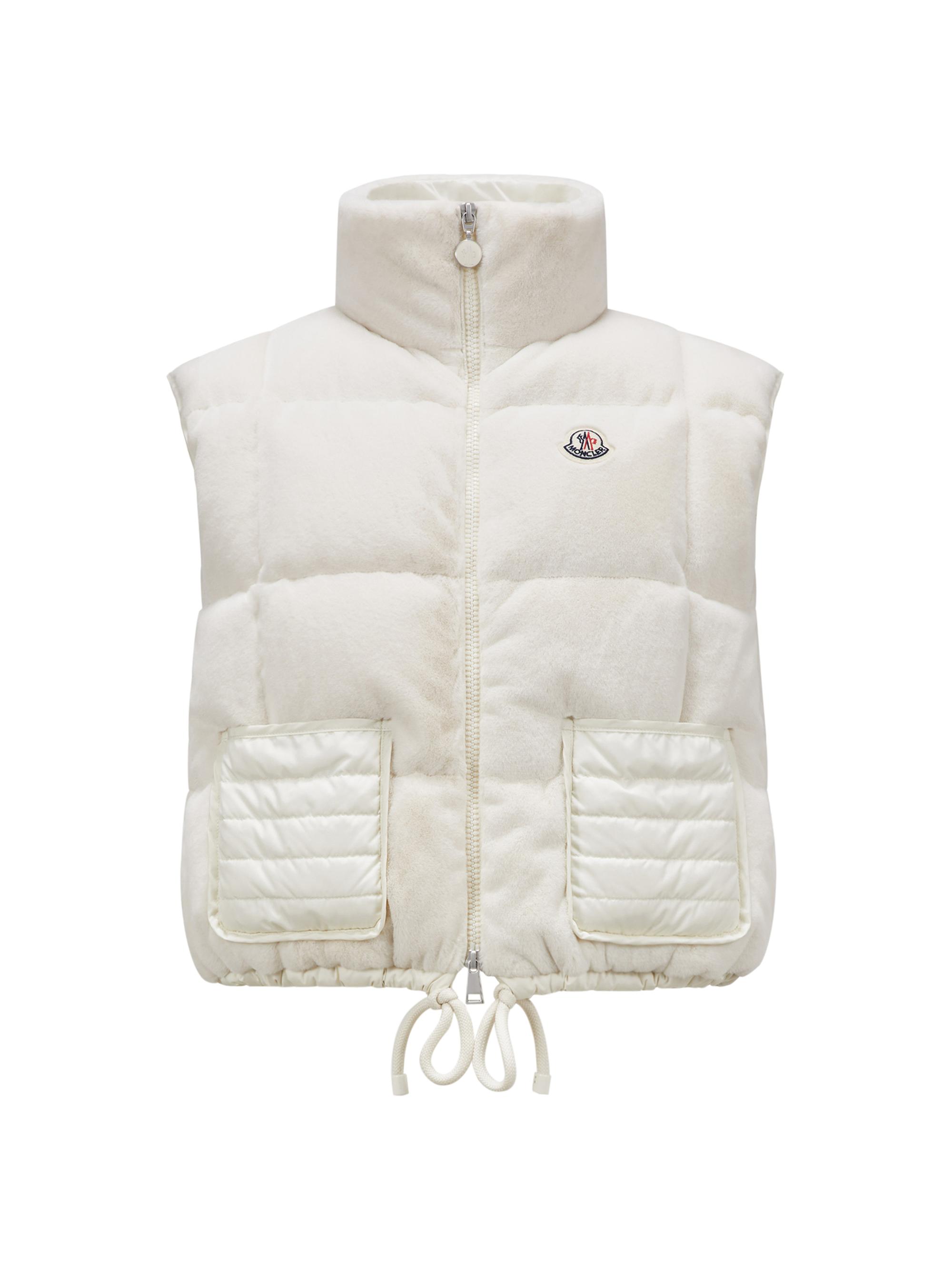 Moncler Women's Arques Velvet Down Vest - Off White