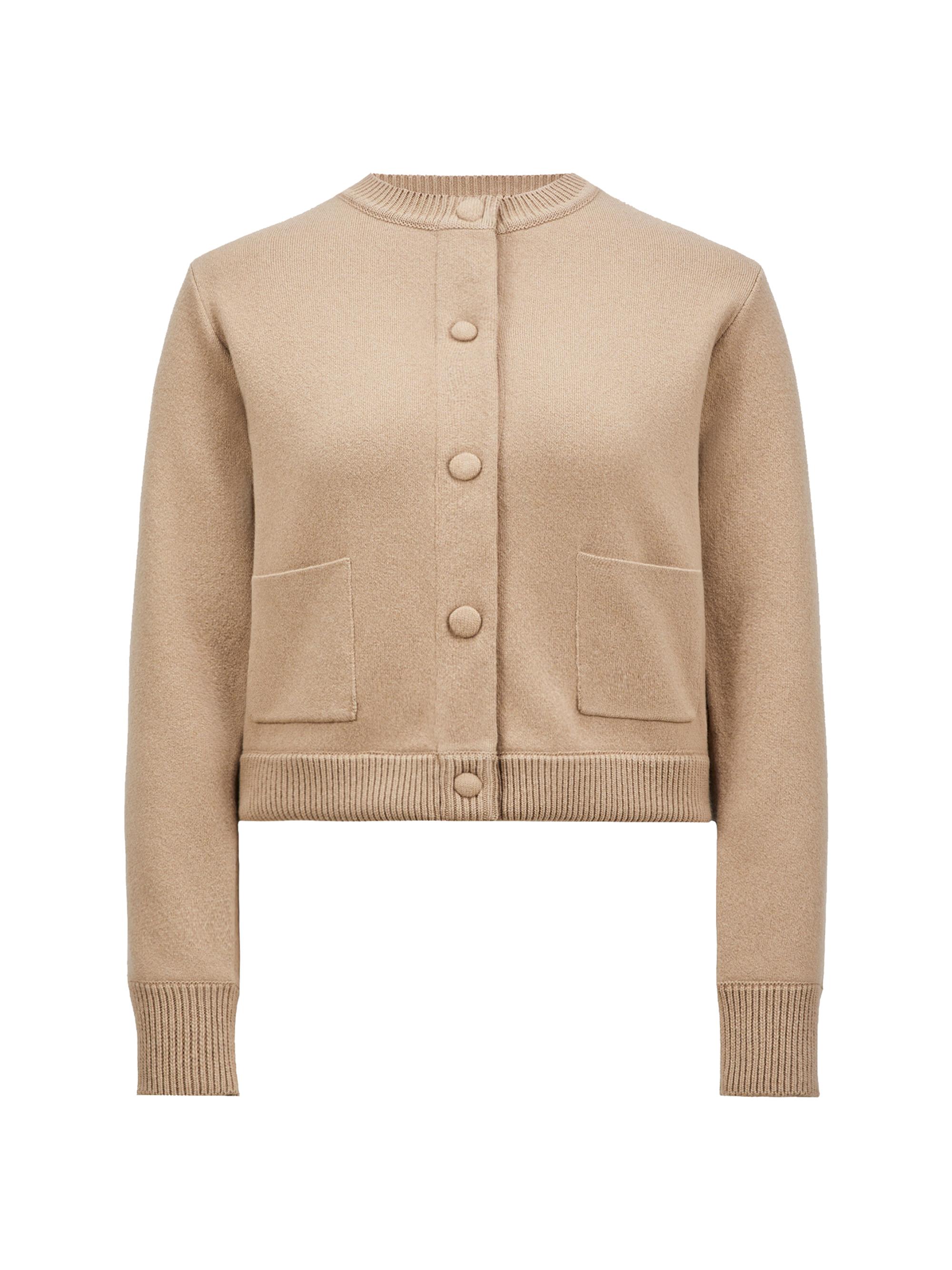 Moncler Women's Padded Wool Cardigan - Beige
