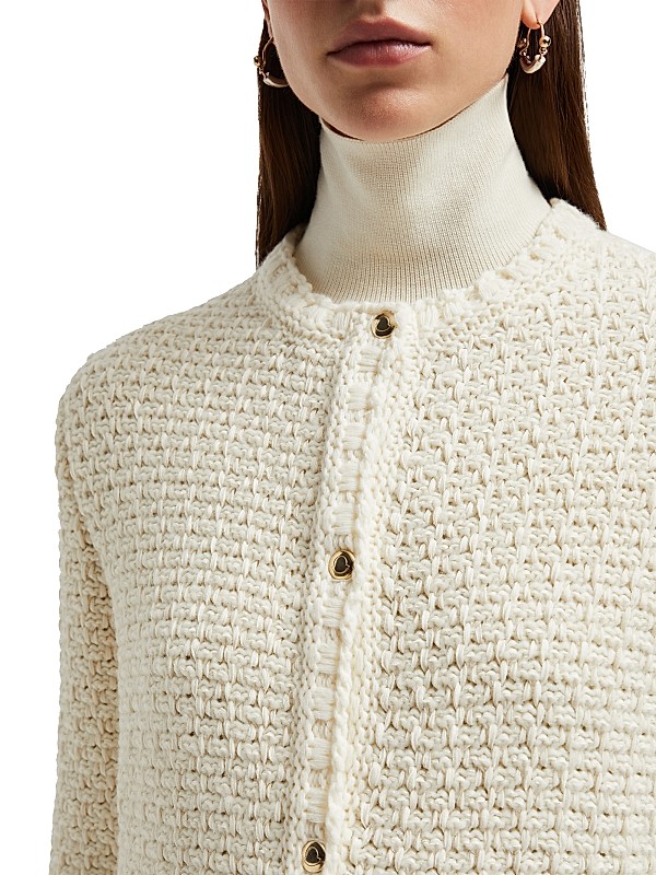 Shop Moncler Lurex Wool Blended Long Cardigan | Saks Fifth Shop Moncler Lurex Wool Blended Long Cardigan | Saks Fifth