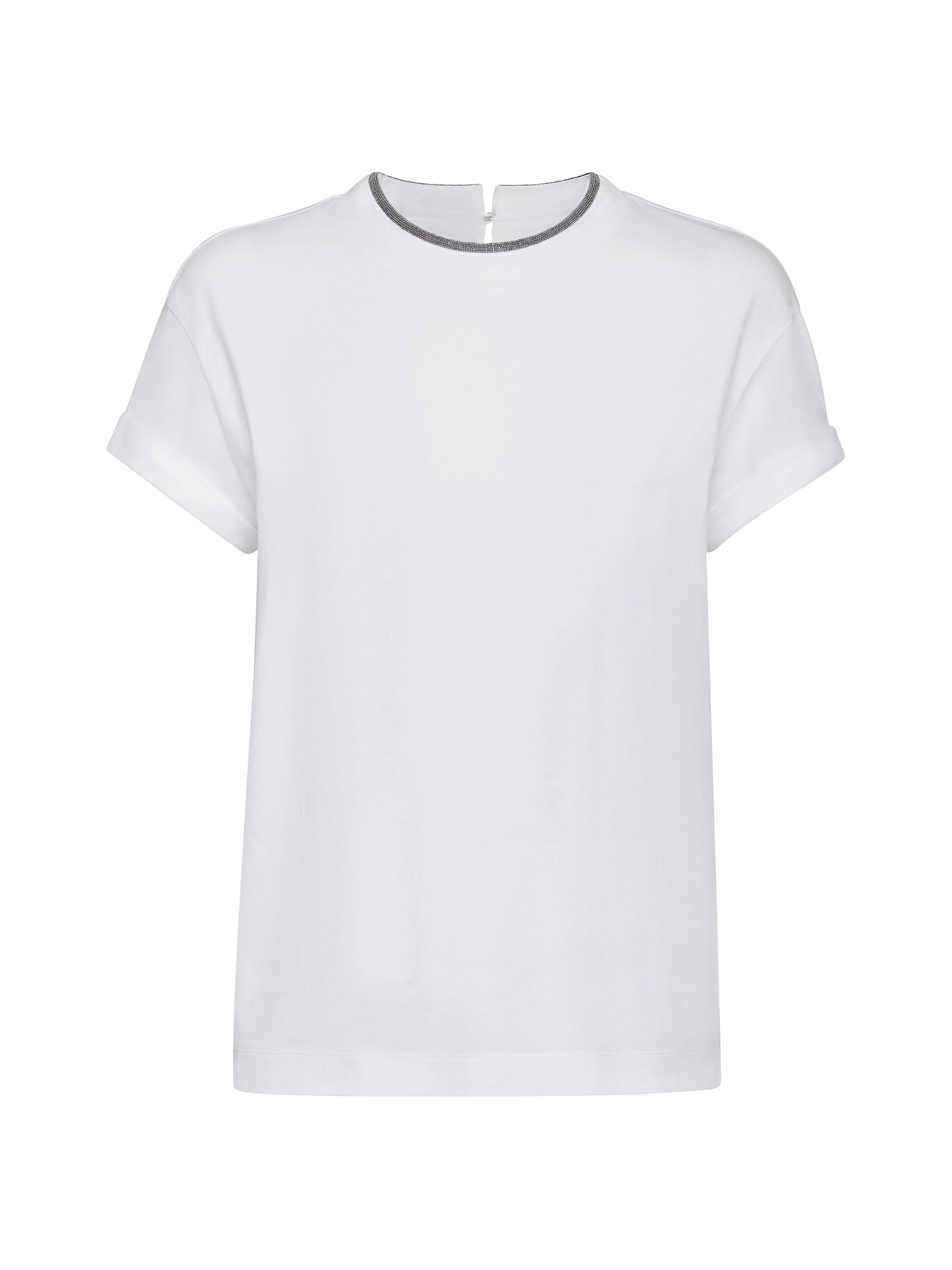Brunello Cucinelli Women's Stretch Cotton Jersey T-Shirt - White