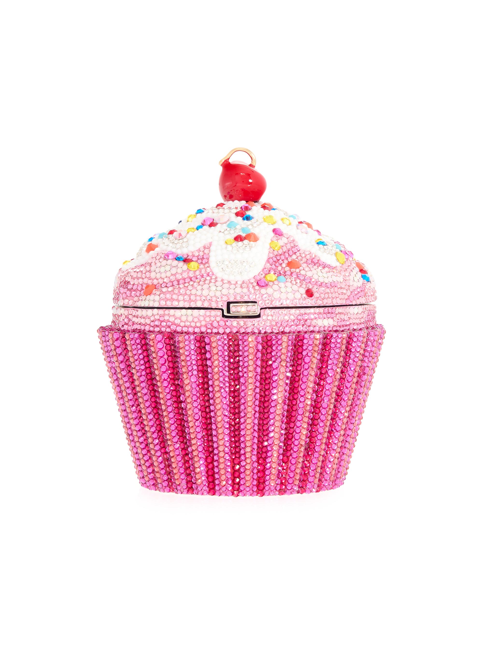 Judith Leiber Couture Women's Cherry Cupcake Crystal-Embellished Clutch - Silver Fuchsia Multi