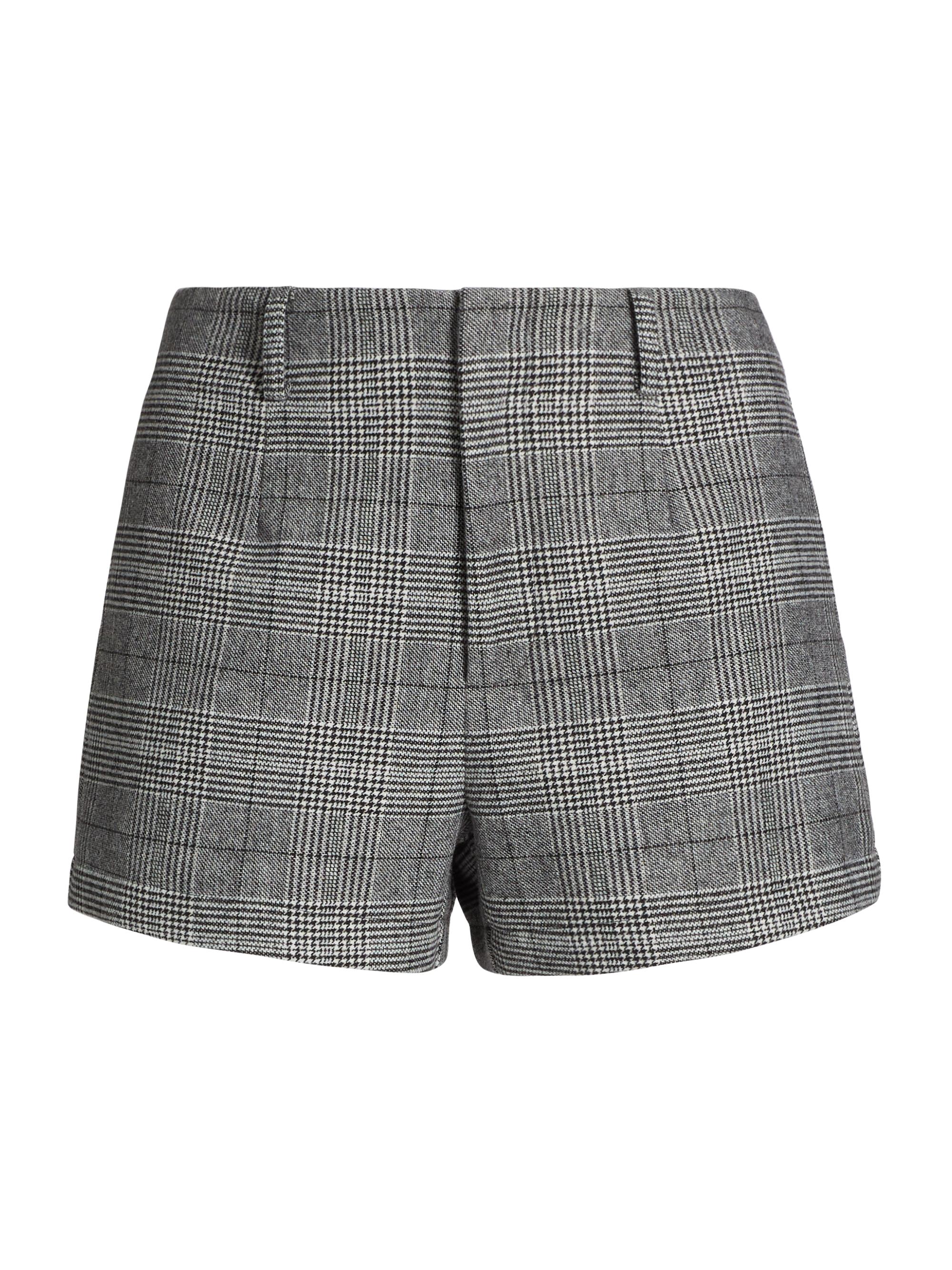 Cami NYC Women's Mattie Checked Stretch-Wool Shorts - Black White