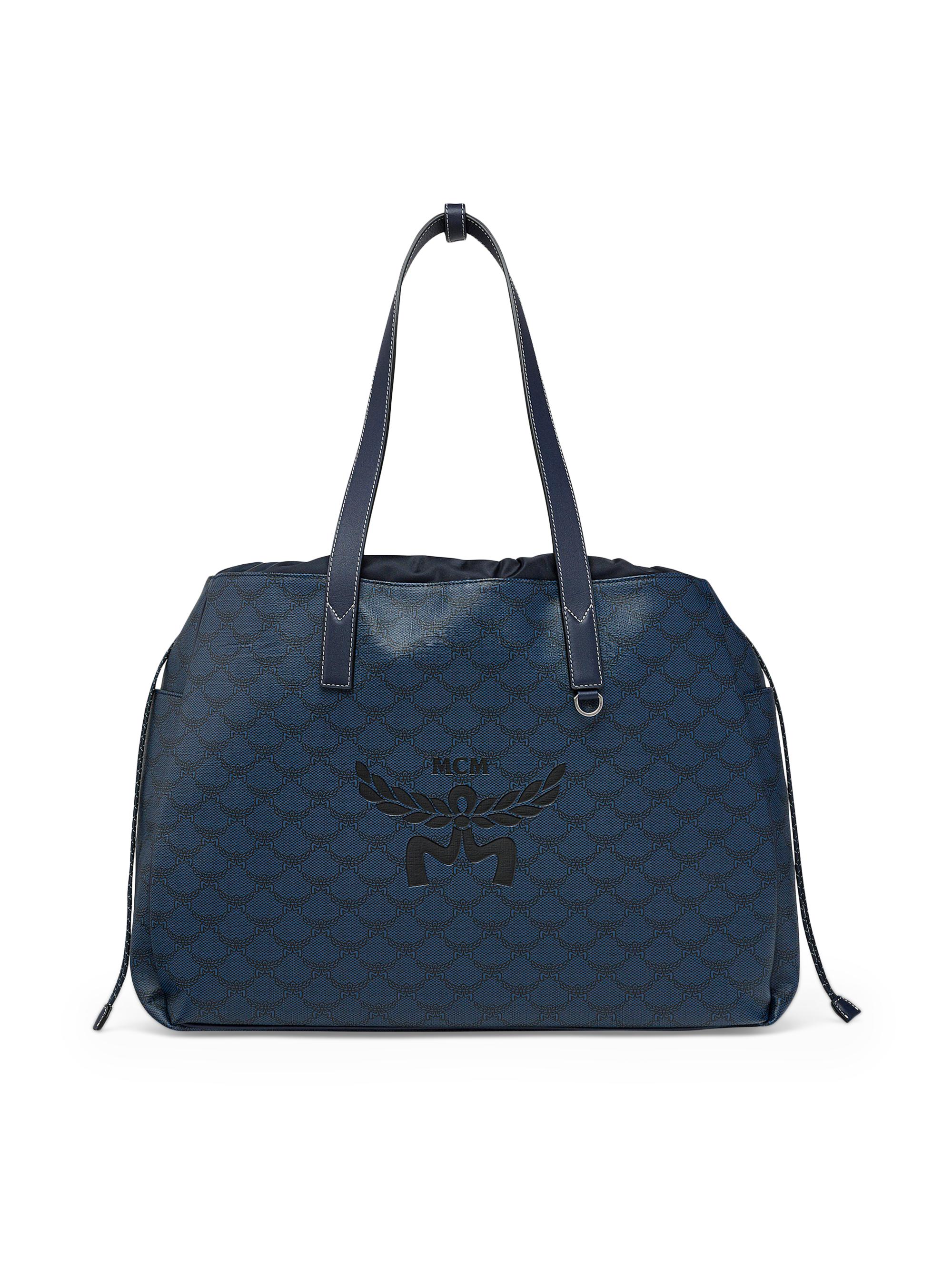 MCM Men's Himmel Lauretos Extra-Large Tote Bag - Navy Blazer