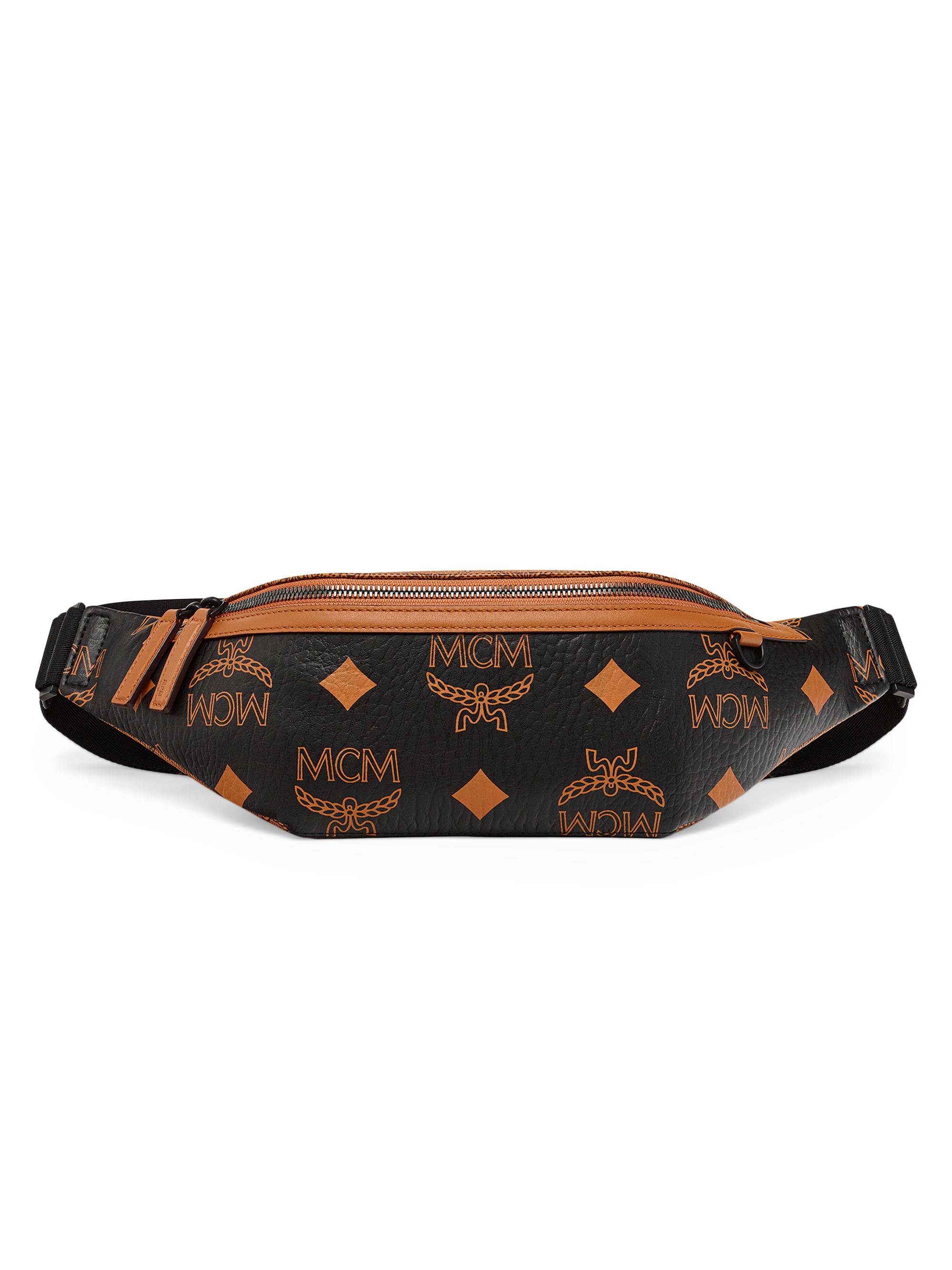 MCM Men's Fursten Monogram Visetos Belt Bag - Black