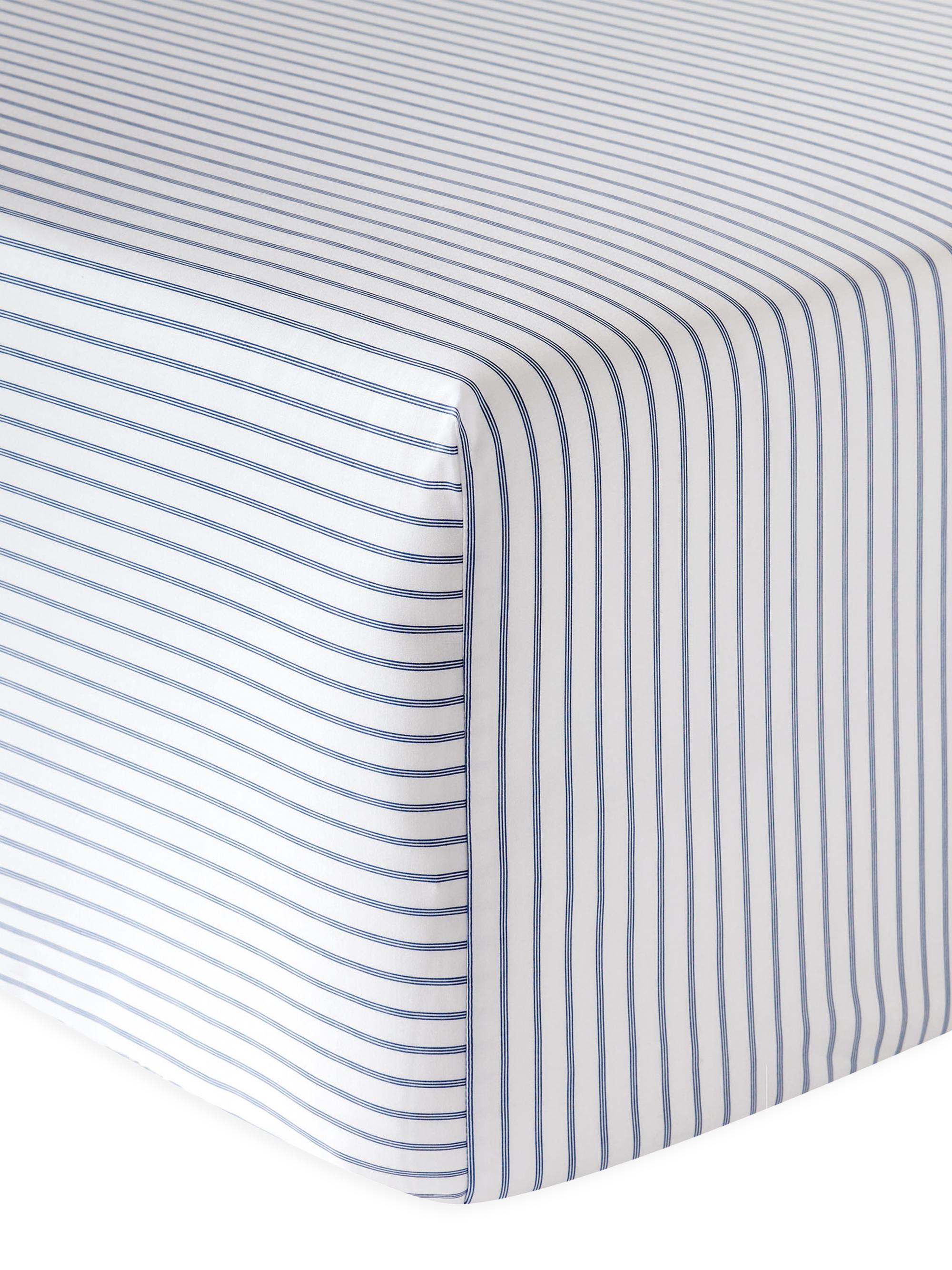 Anne de Solène Galante Cotton Sheet & Pillowcase Collection - Blue On White King