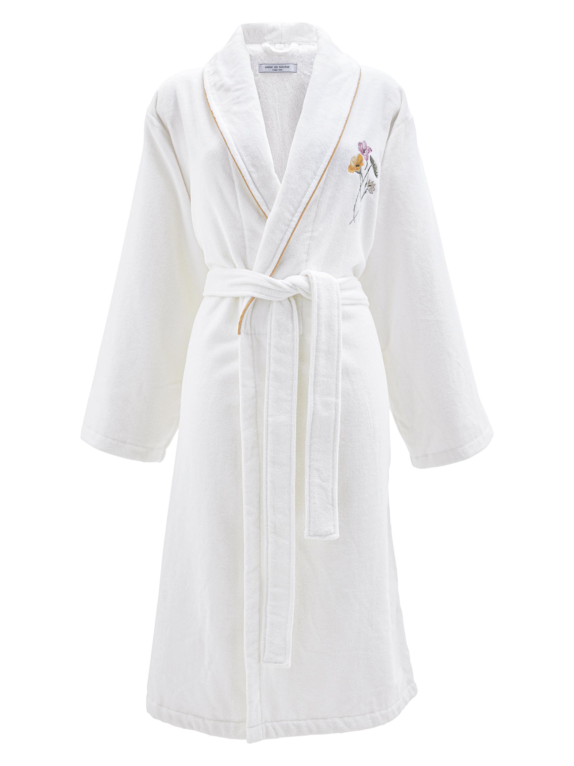 Anne de Solène Women's Perle Lune Cotton Bathrobe - White
