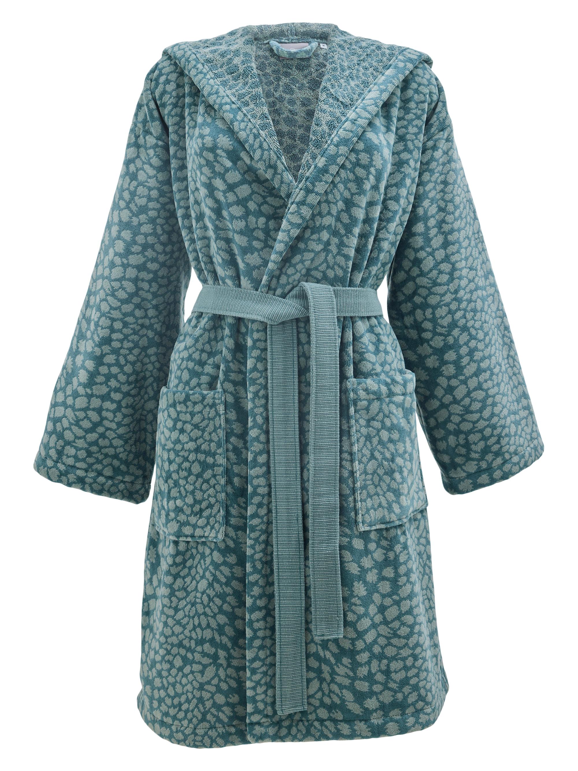 Anne de Solène Women's Imaginaire Cotton Bathrobe - Blue Green
