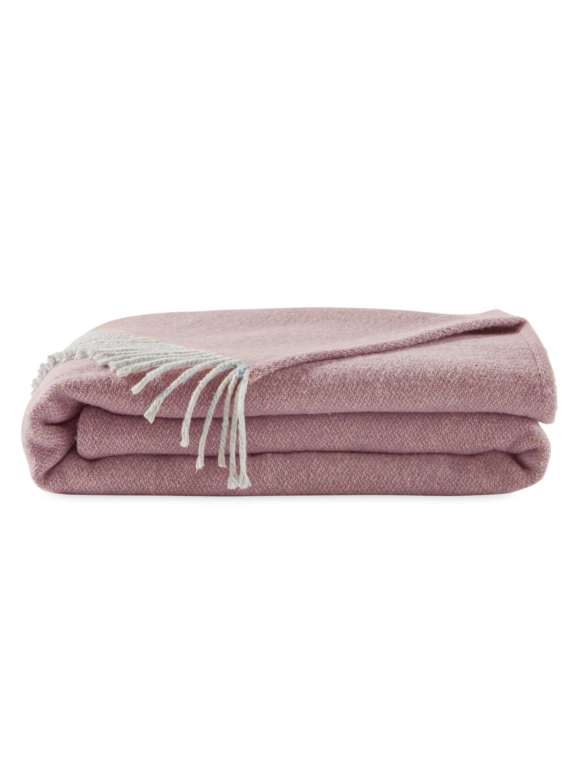 Anne de Solène Divin Cotton-Silk Throw Blanket - Light Purple
