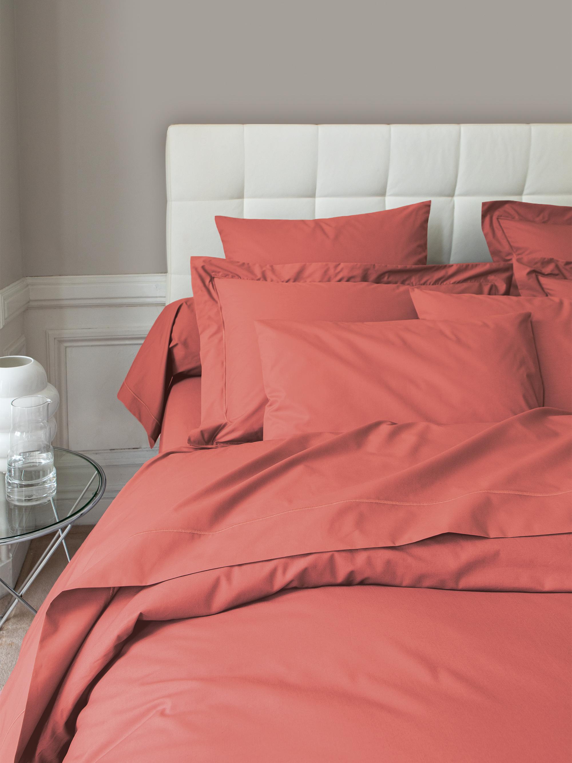 Anne de Solène Vexin Cotton Sheet & Pillowcase Collection - Terracotta King