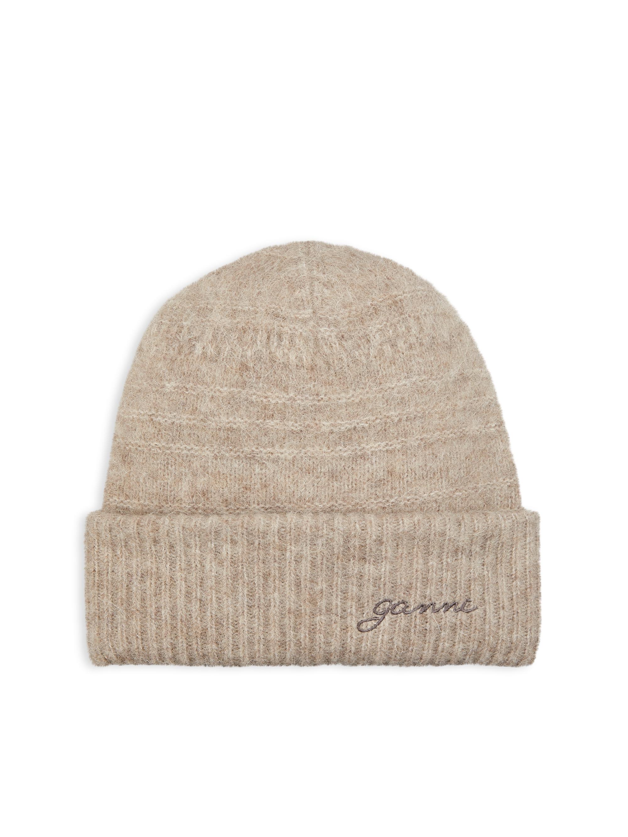 Ganni Embroidered Logo Wool-Blend Beanie | Saks Fifth Avenue