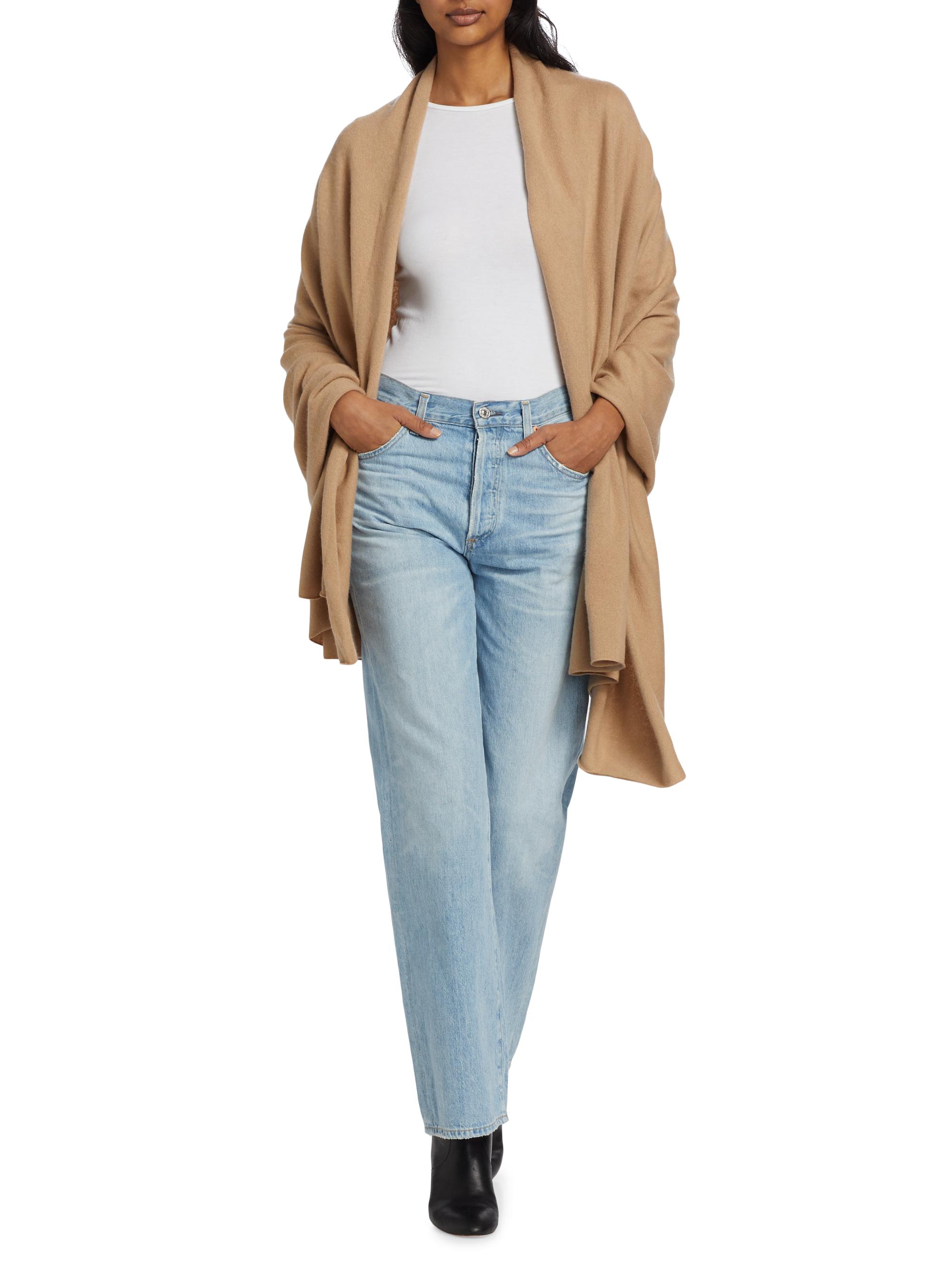 Vince Women's Boiled Cashmere Blanket Wrap - Black