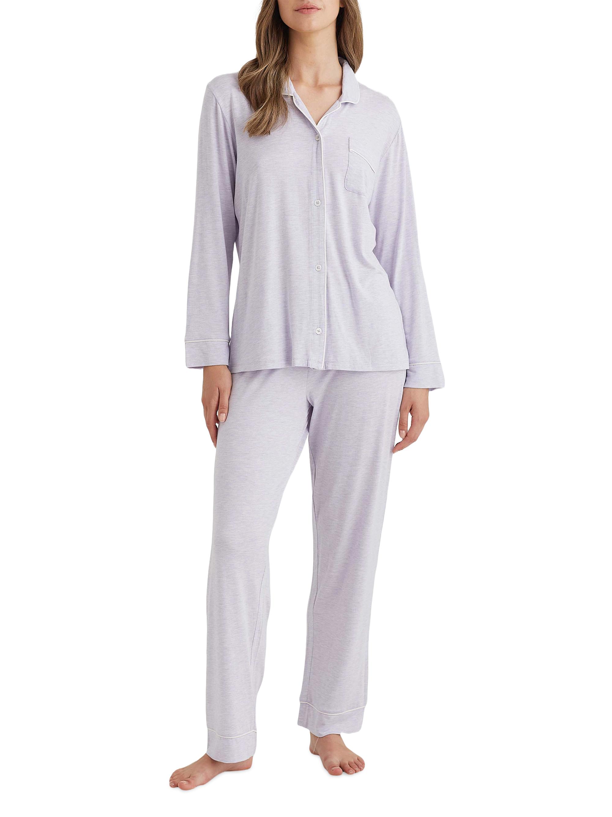 Papinelle Women's Kate Piped Pajamas - Orchid