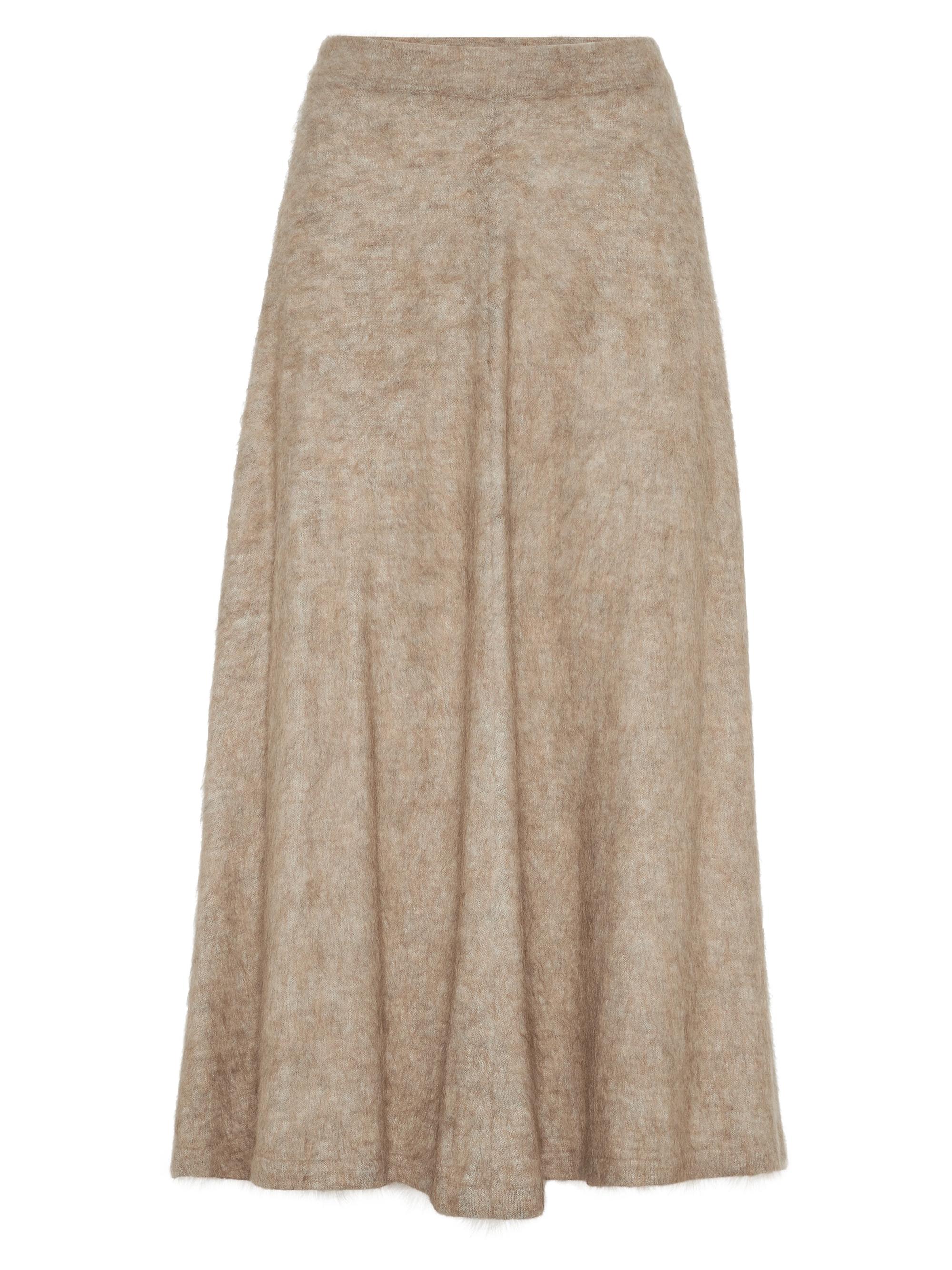 Brunello Cucinelli Women's Mohair, Wool, Cashmere and Silk Skirt - Light Brown