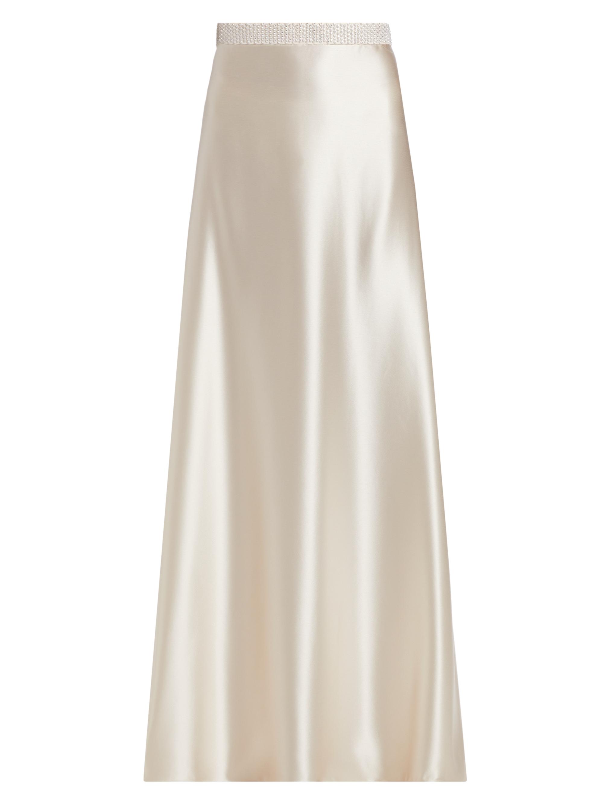 Nonchalant Label Women's Gemma Satin Maxi Skirt - Champagne Medium