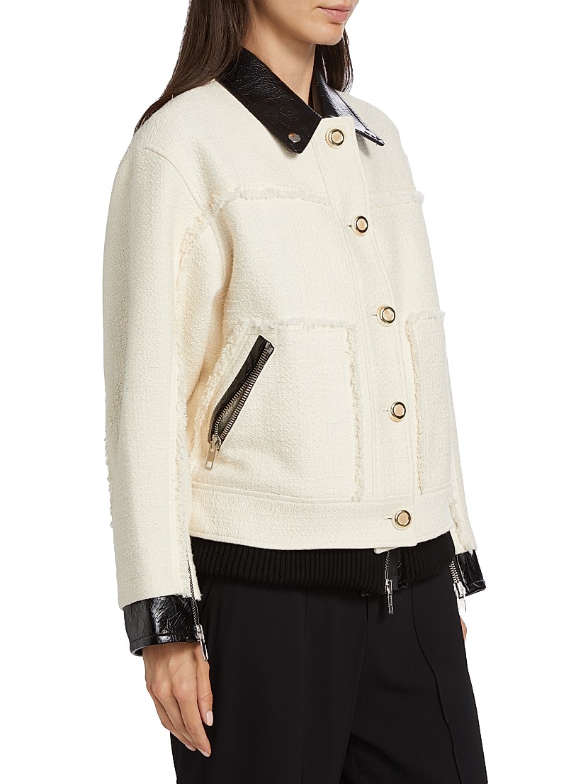Shop 3.1 Phillip Lim Tweed & Faux-Leather Jacket | Saks Shop 3.1 Phillip Lim Tweed & Faux-Leather Jacket | Saks