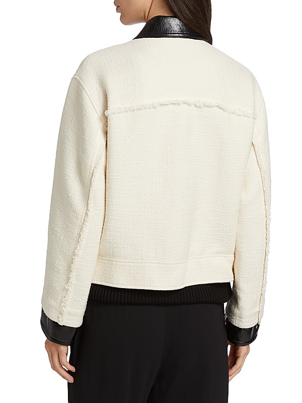 Shop 3.1 Phillip Lim Tweed & Faux-Leather Jacket | Saks Shop 3.1 Phillip Lim Tweed & Faux-Leather Jacket | Saks