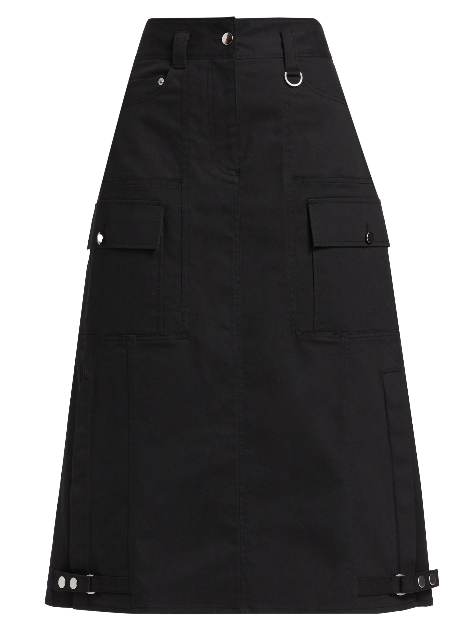 3.1 Phillip Lim Women's Cotton-Blend Utility Midi-Skirt - Black