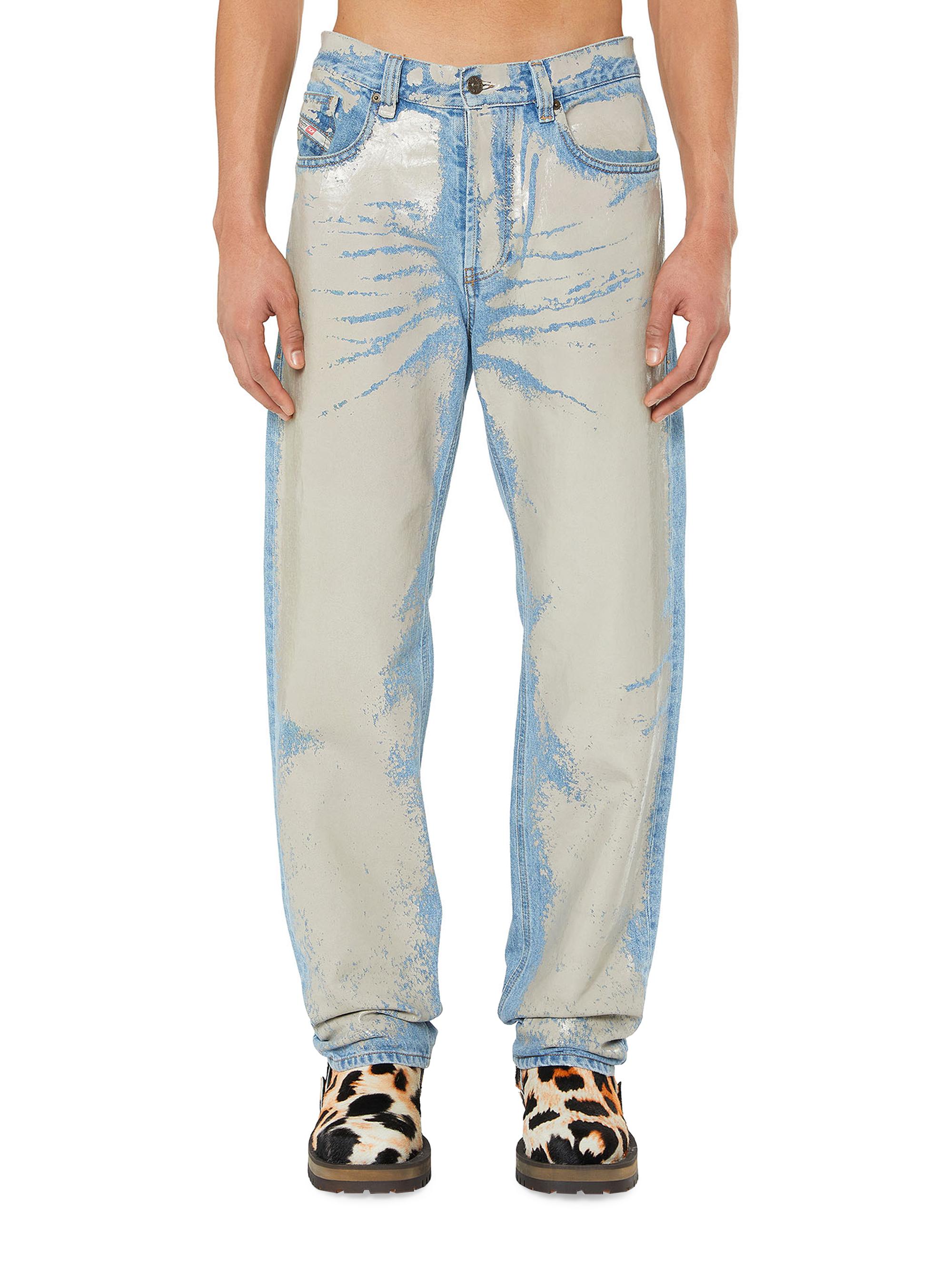 Diesel Men's Coated Straight-Leg Jeans - Blue