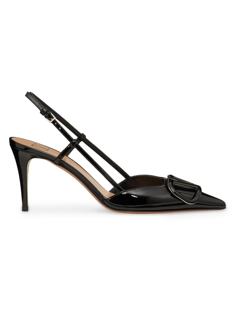 Valentino Garavani VLogo Signature Patent Leather Slingback