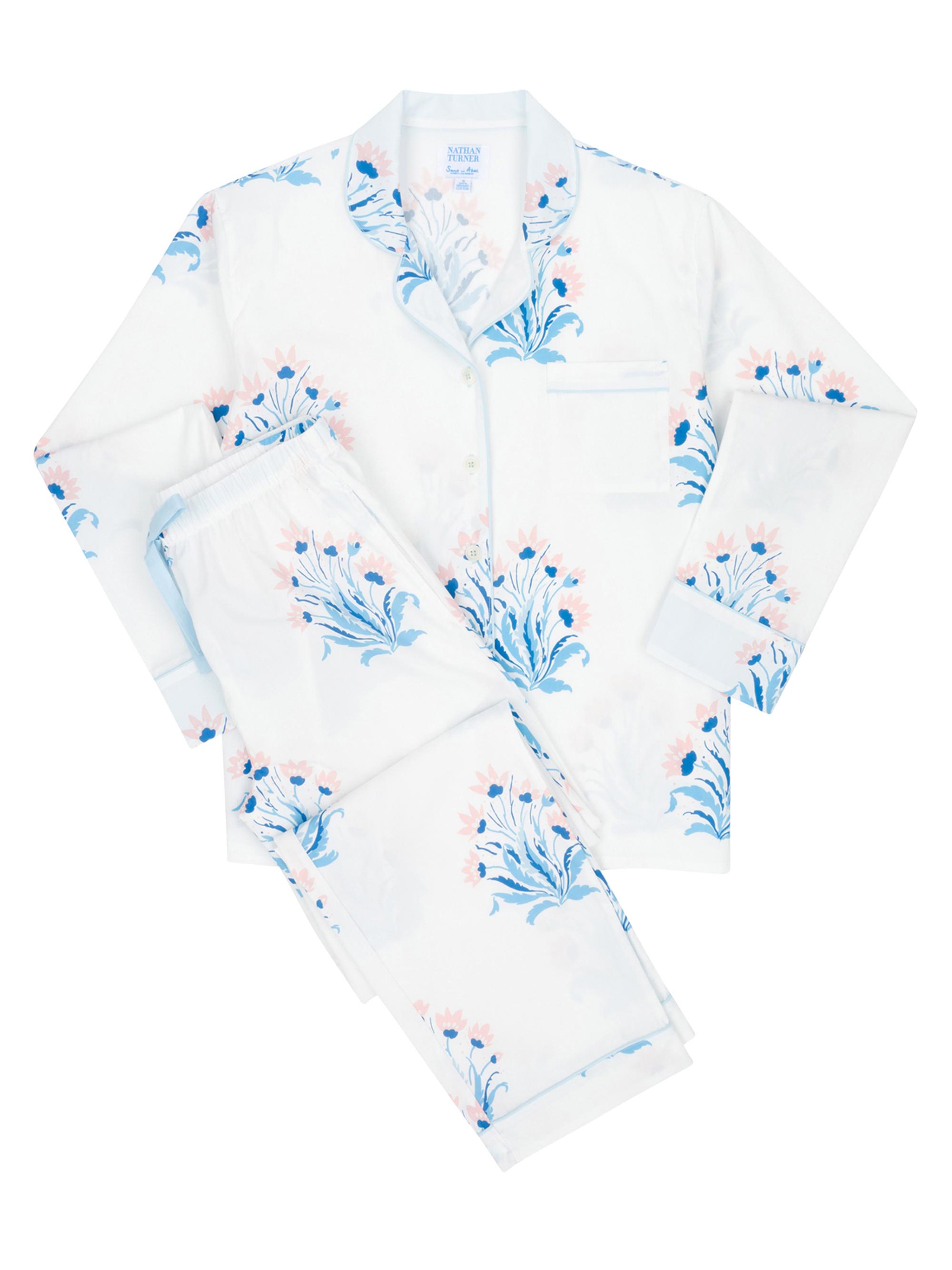 Sant and Abel Women's Hillhouse Long Pajama Set - Blue