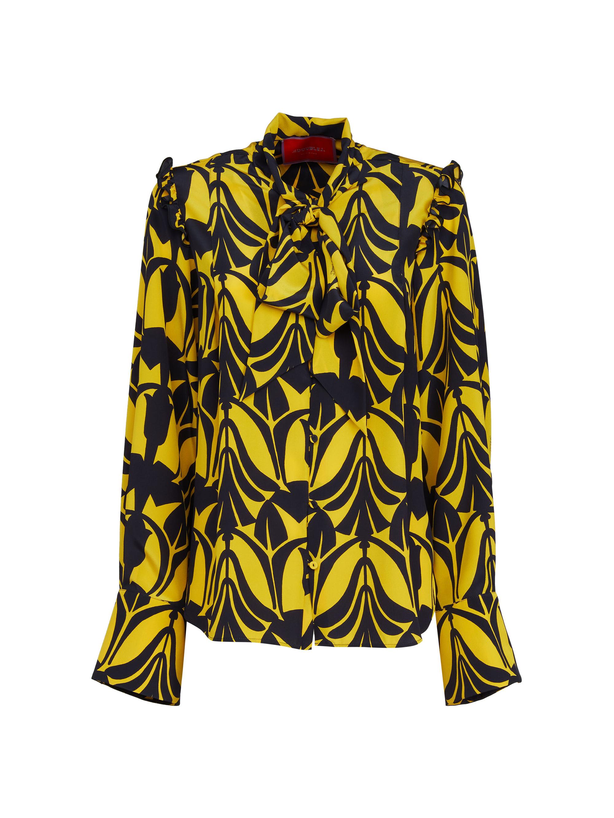 La DoubleJ Women's Ascot Shirt - Papyrus Gold