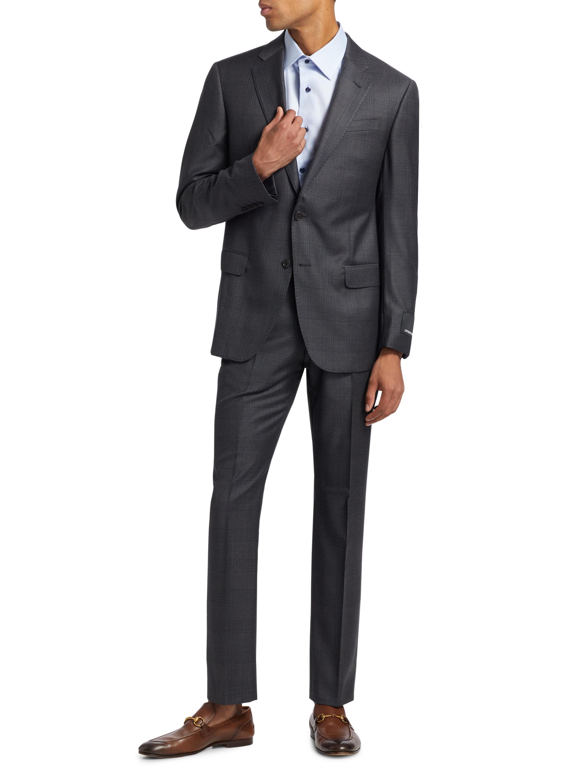 EMPORIO ARMANI スーツ Emporio Armani Solid Virgin Wool Suit | Saks Fifth Avenue