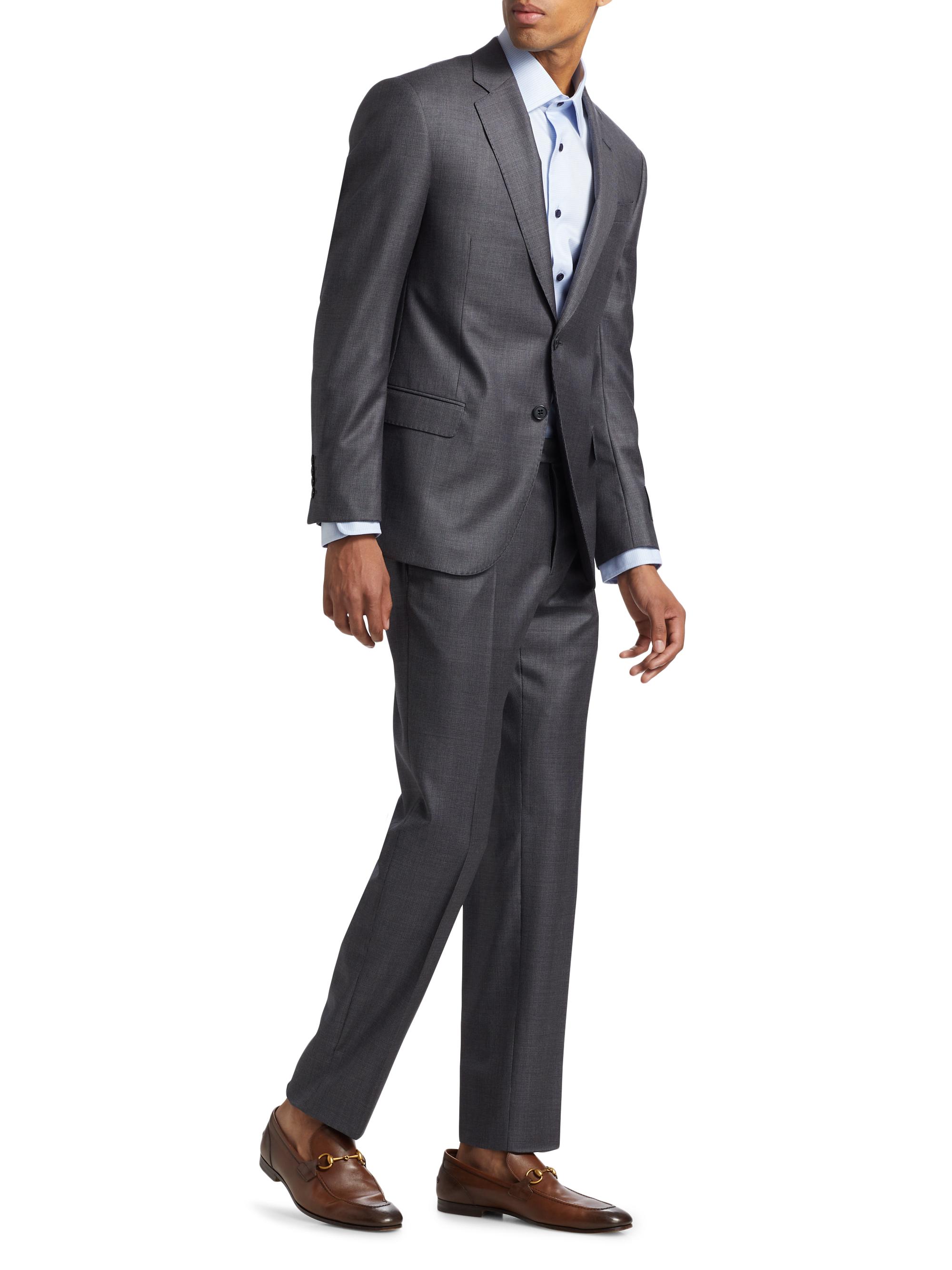 Emporio Armani Wool Single-Breasted Suit | Saks Fifth Avenue
