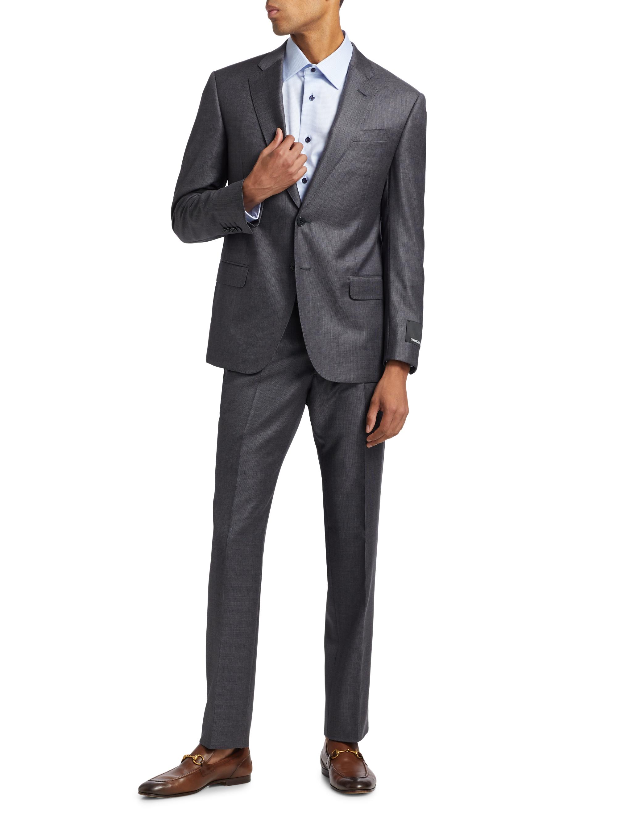Emporio Armani Wool Single-Breasted Suit | Saks Fifth Avenue