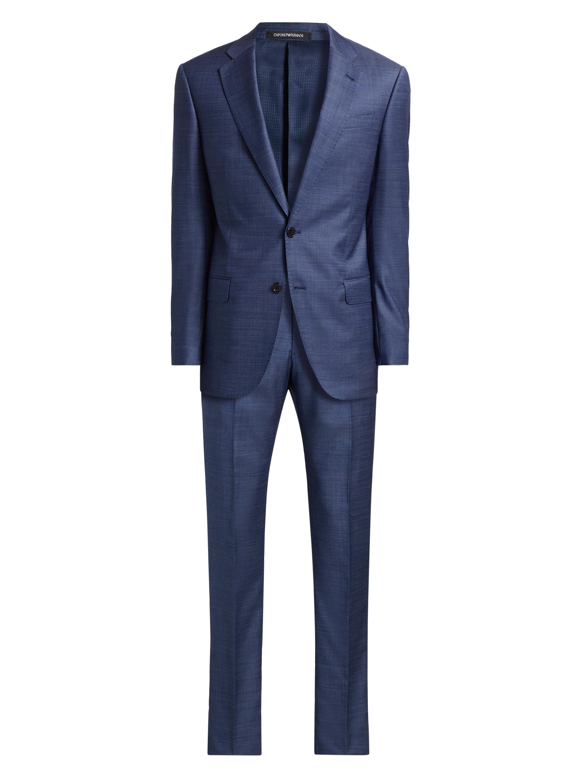 Emporio Armani Solid Virgin Wool Suit | Saks Fifth Avenue
