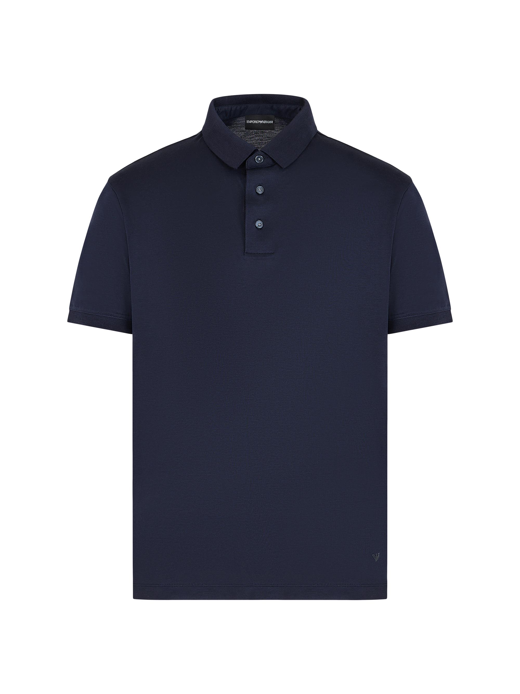 Emporio Armani Men's Cotton-Blend Polo Shirt - Navy