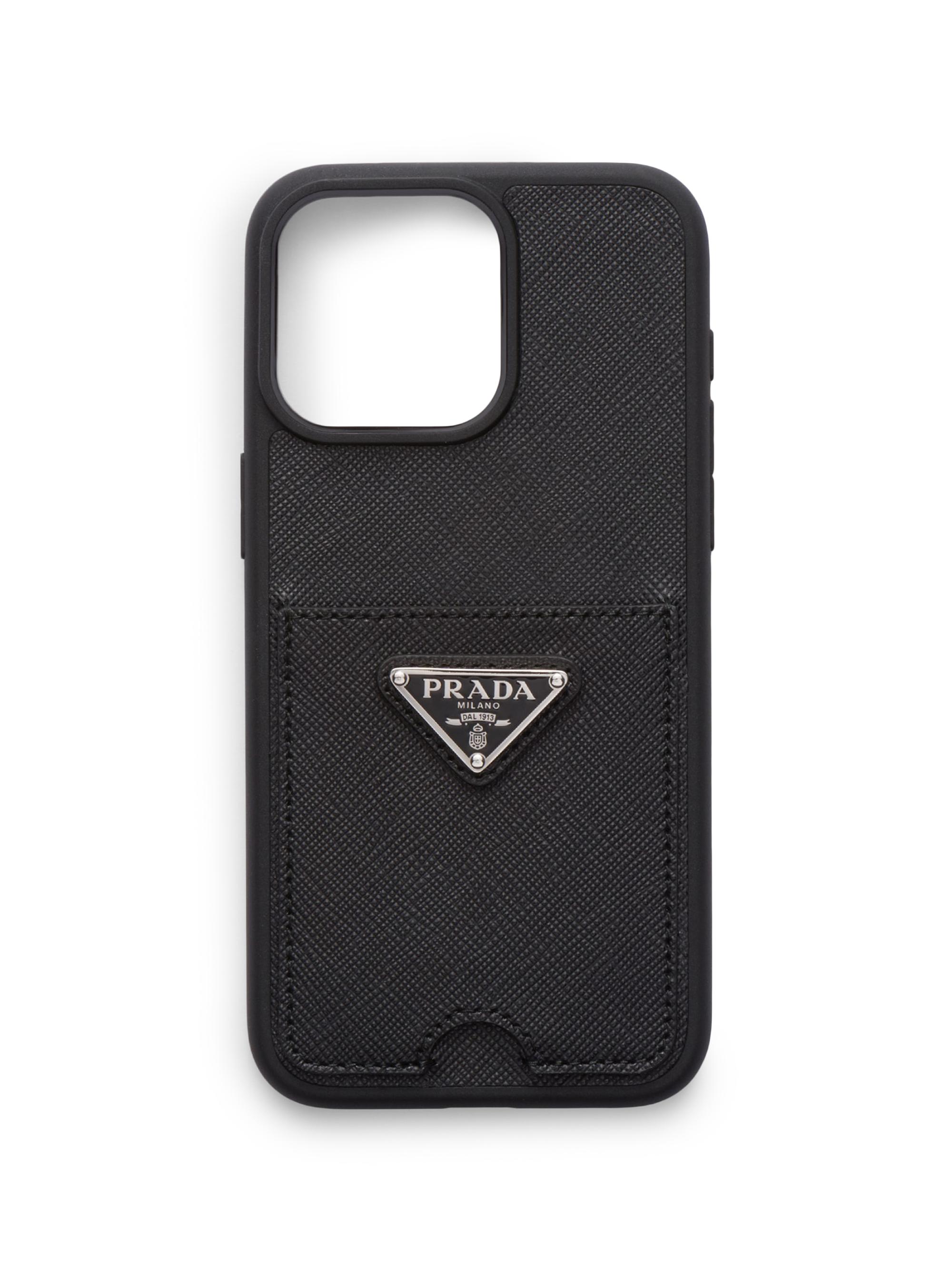 PRADA サフィアーノレザー iPhone 15 Pro Max用カバー Prada Saffiano Leather Cover for iPhone 15 Pro Max | Saks Fifth Avenue
