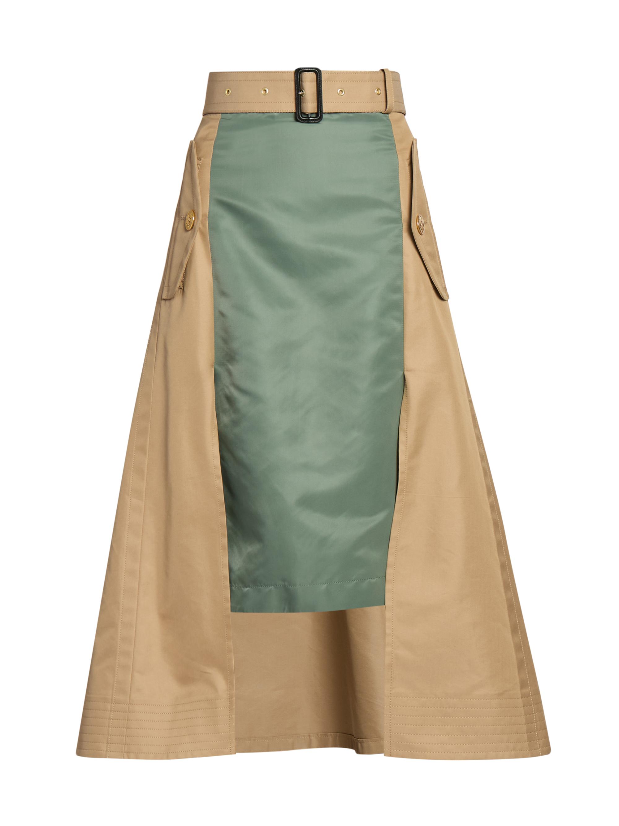 sacai21SS/COTTON GABARDINE TRENCH SKIRT