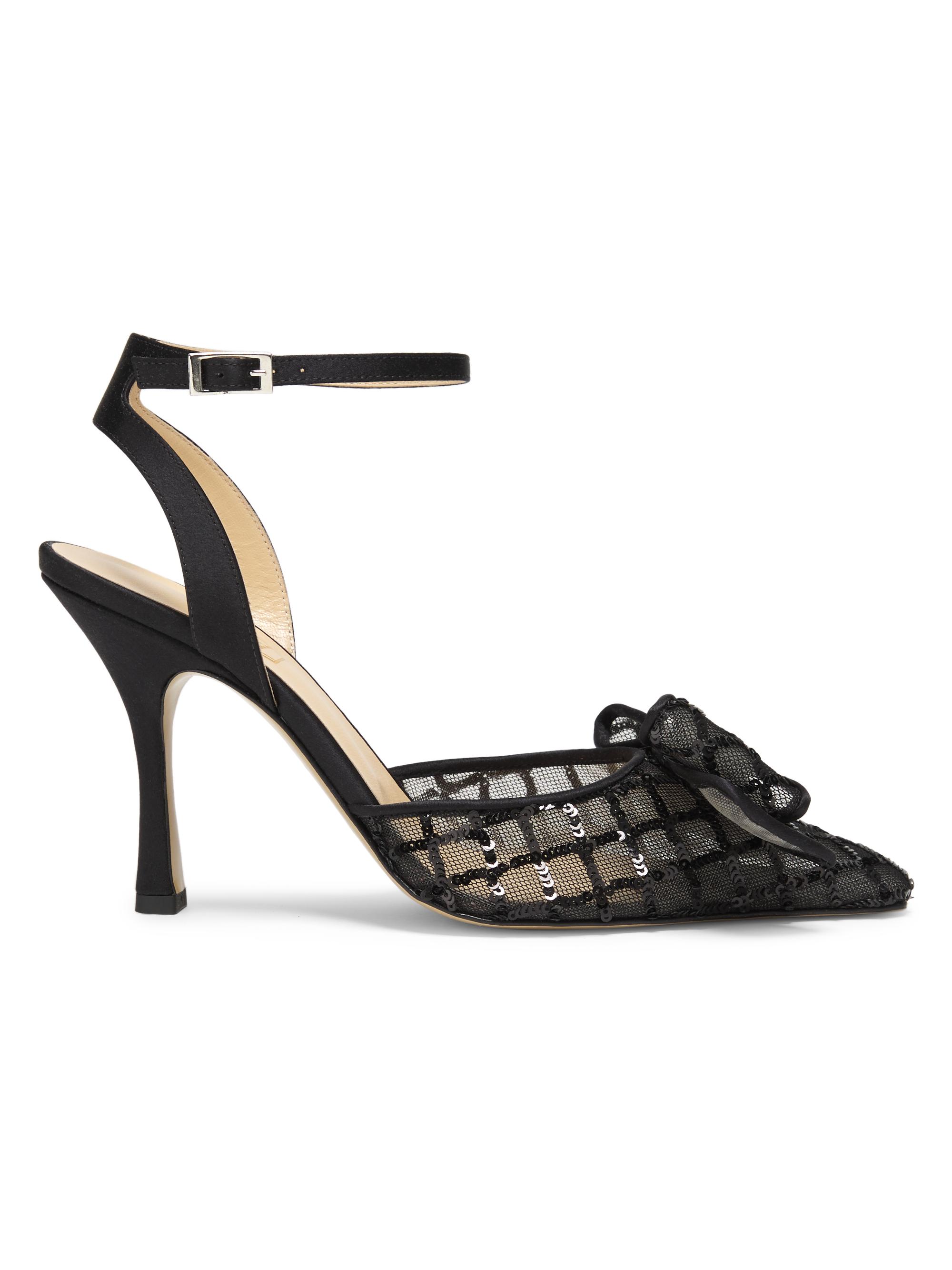 Nalebe Women's New Nostalgia Diamante Slingback Pumps - Black