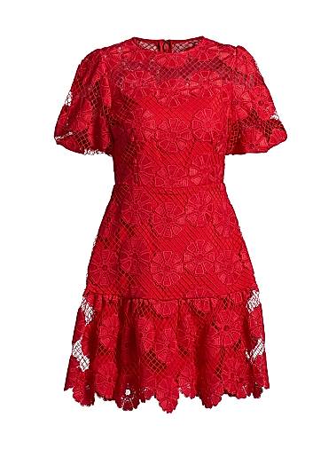 strapless open back dress Priscilla 60's Mini Dress in Red Sequin Velvet