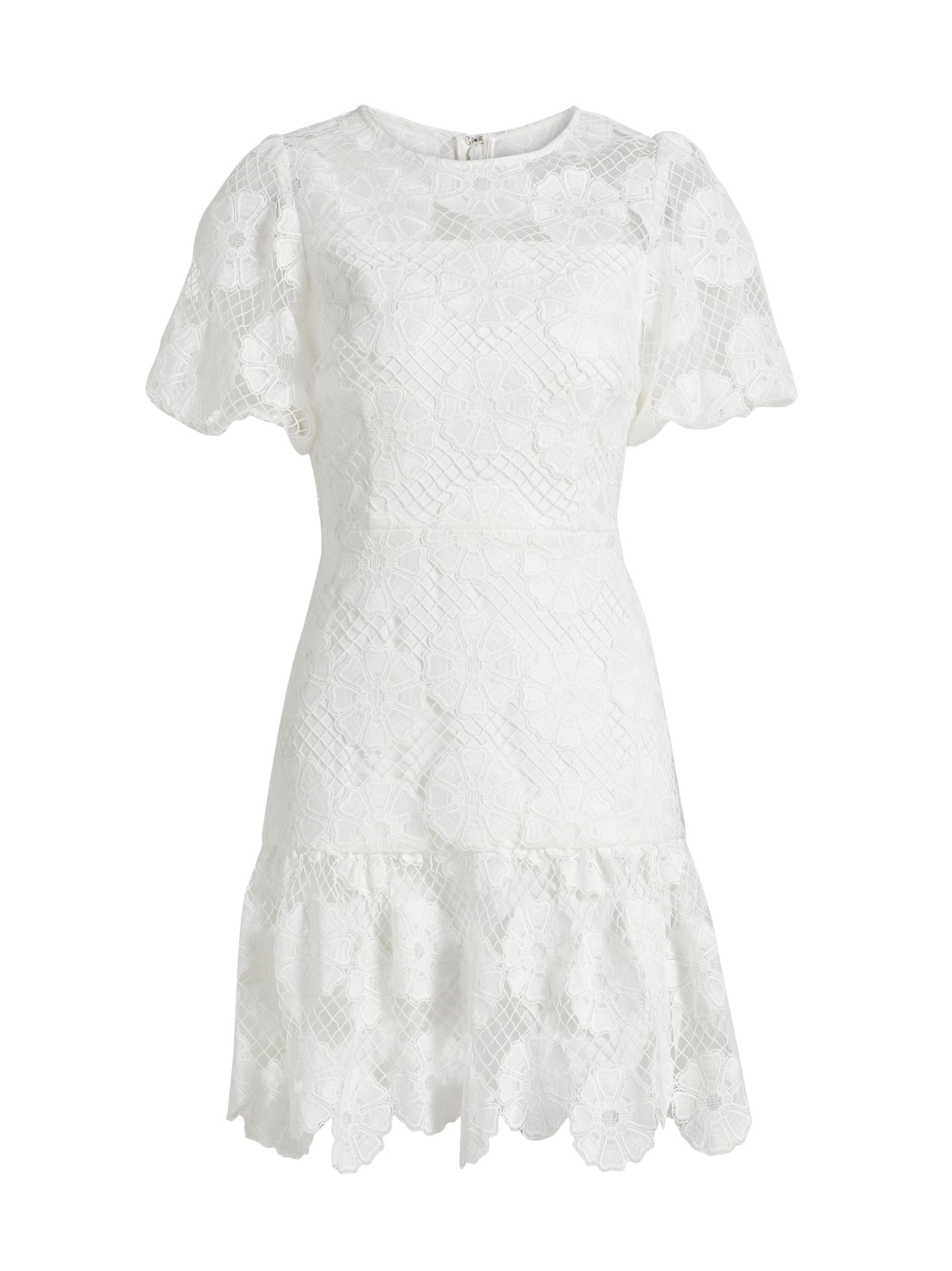 Milly Women's Yasmin Lace Minidress - White