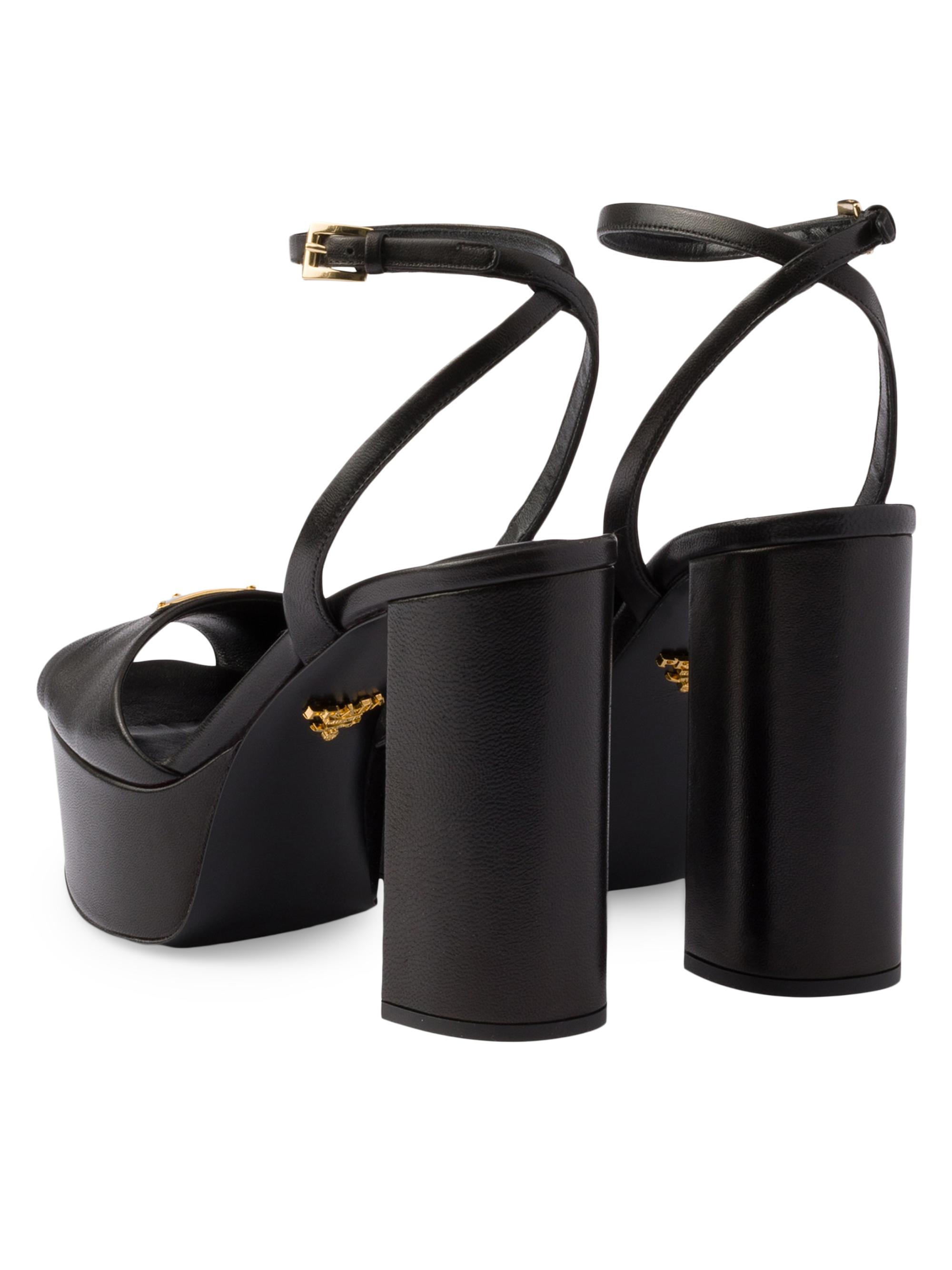 Prada Nappa Leather Platform Sandals | Saks Fifth Avenue