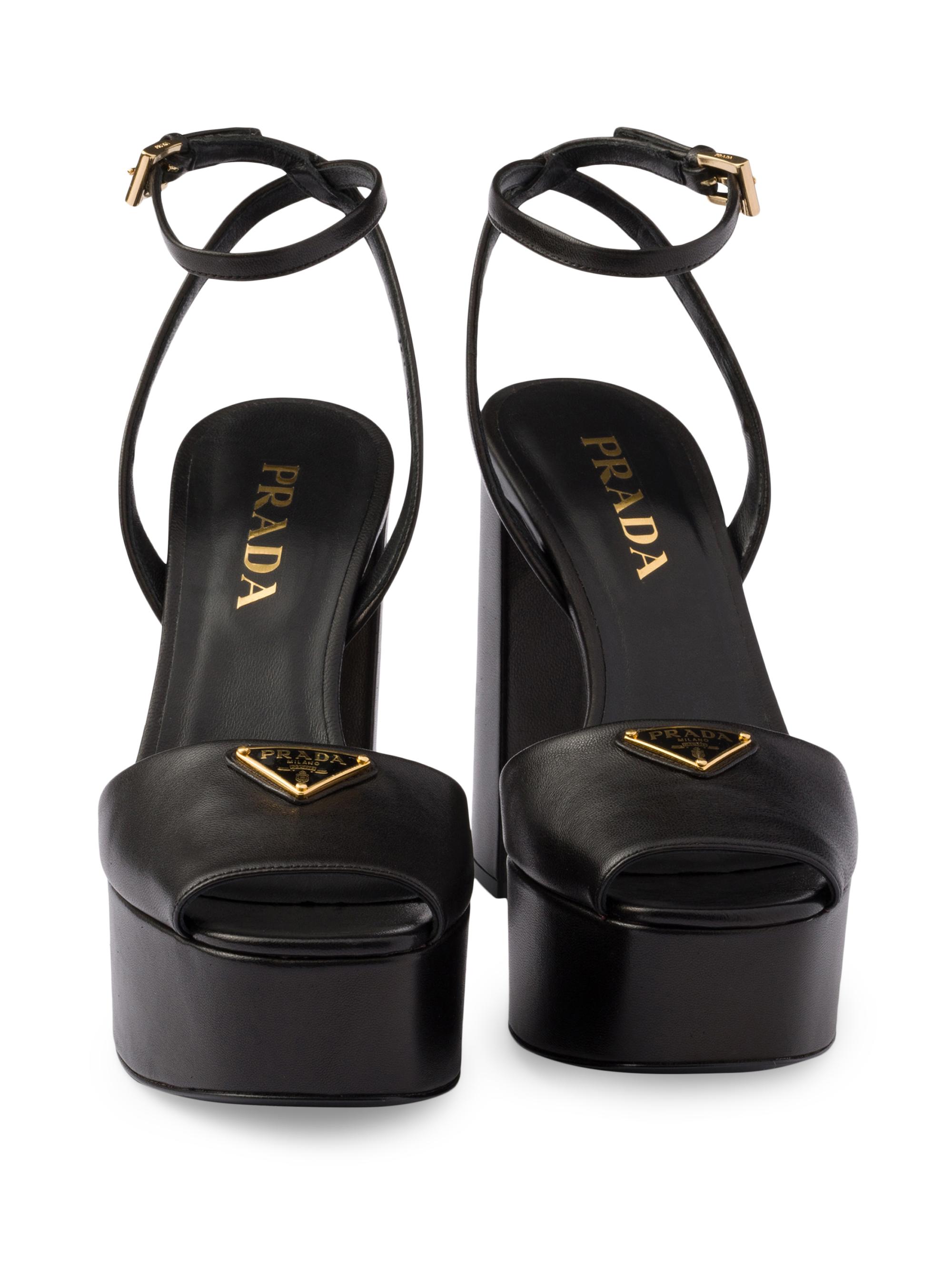 Prada Nappa Leather Platform Sandals | Saks Fifth Avenue