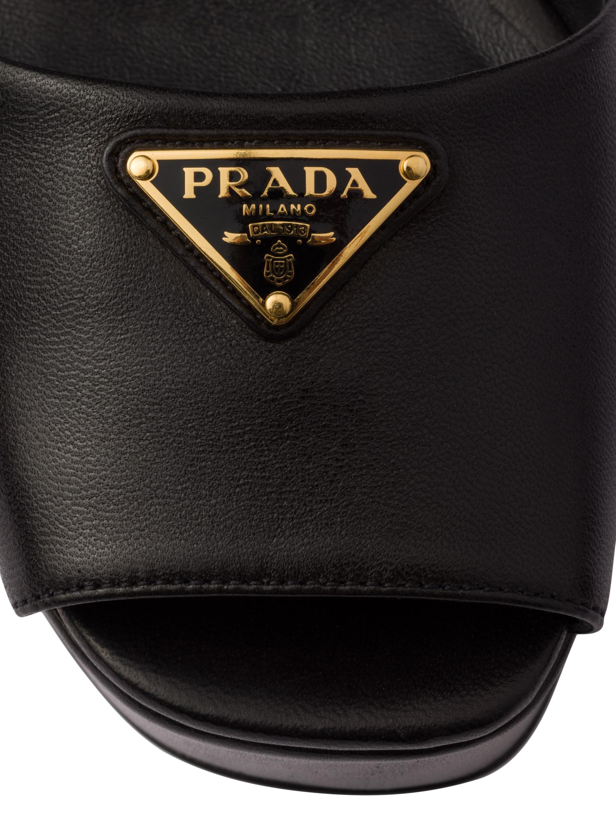 Prada Nappa Leather Platform Sandals | Saks Fifth Avenue