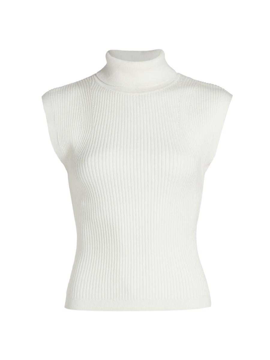 Milly Kinley Rib-Knit Sleeveless Top | Saks Fifth Avenue