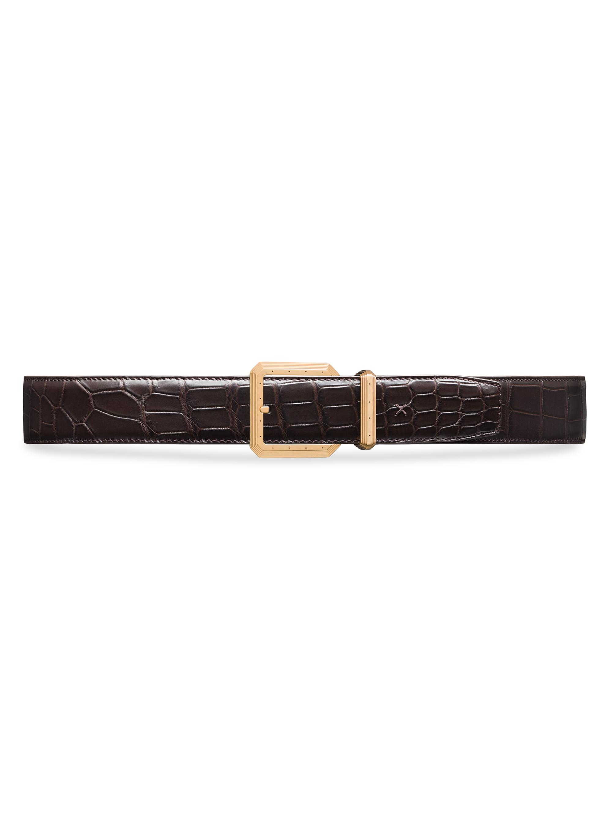 Stefano Ricci Men's Classic Belt - Dark Brown