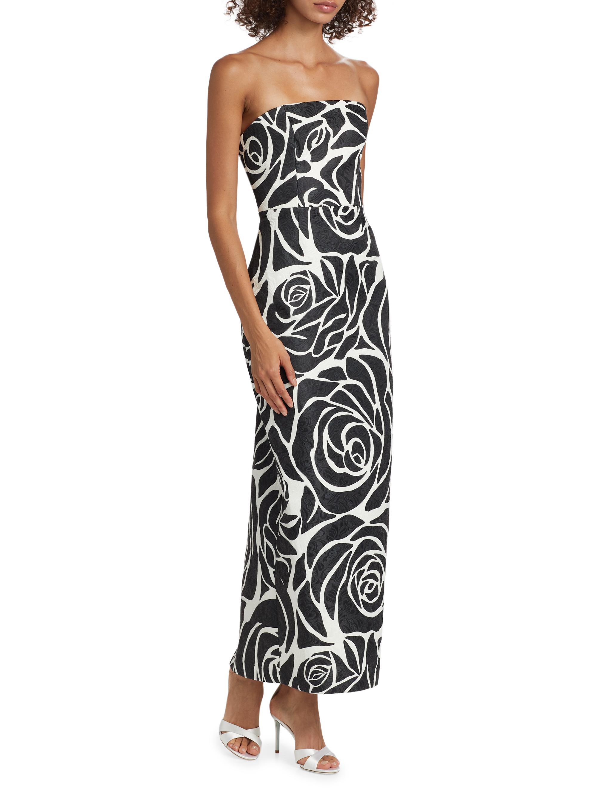 Robe De Soirée Blanche à Fleurs City Studio - Taille 11, Dos Nu à Bretelles, Avec Ruban Noir, Neuve Avec Étiquette