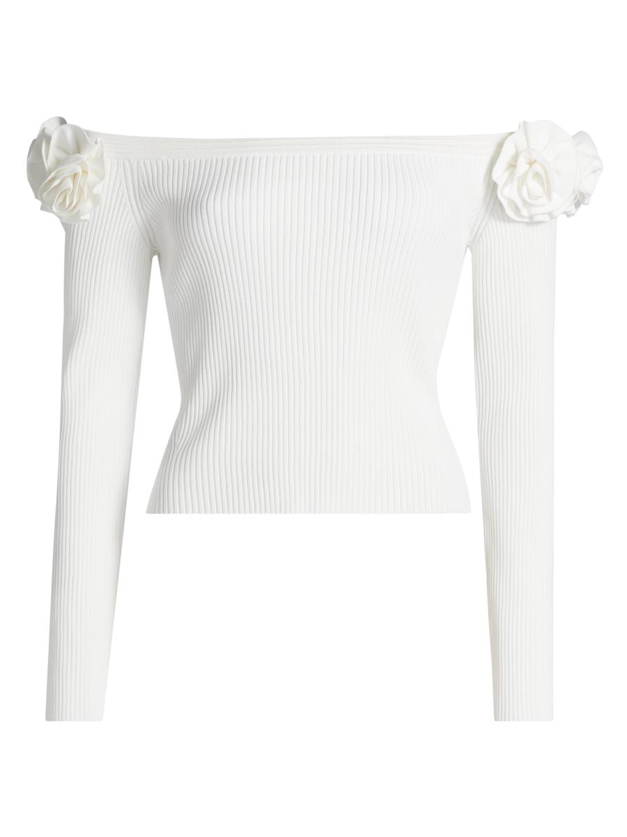 Shop Milly Kayla Off-the-Shoulder Knit Top | Saks Fifth Avenue
