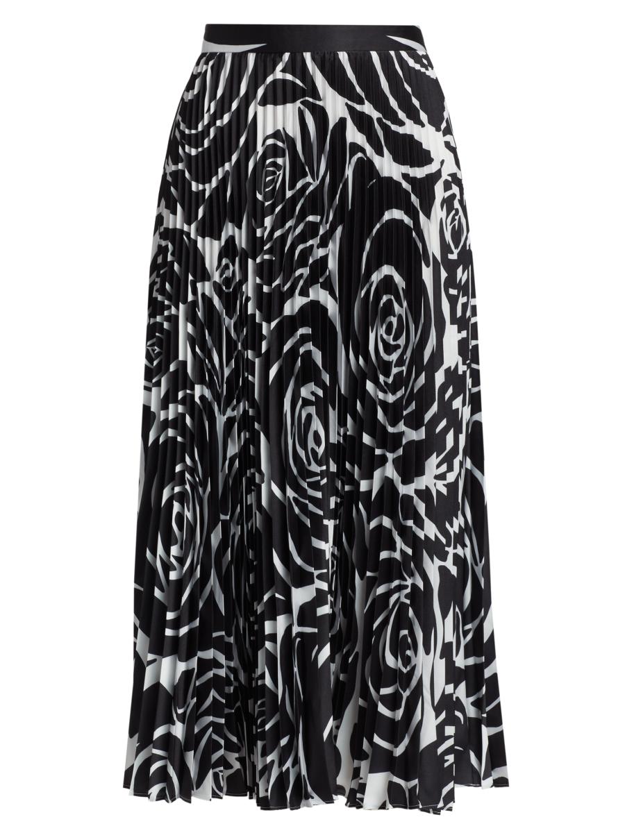 Milly Women's Otha Printed Pleated Midi-skirt
